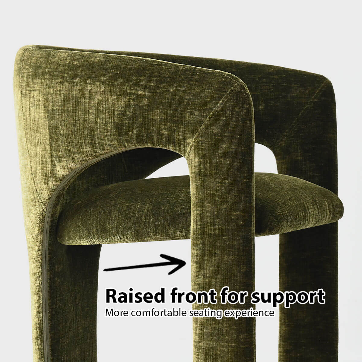 Khloe Modern Chenille Dining Chair with Arms (Set of 2)