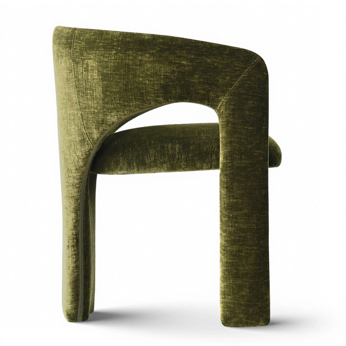 Khloe Modern Chenille Dining Chair with Arms (Set of 2)