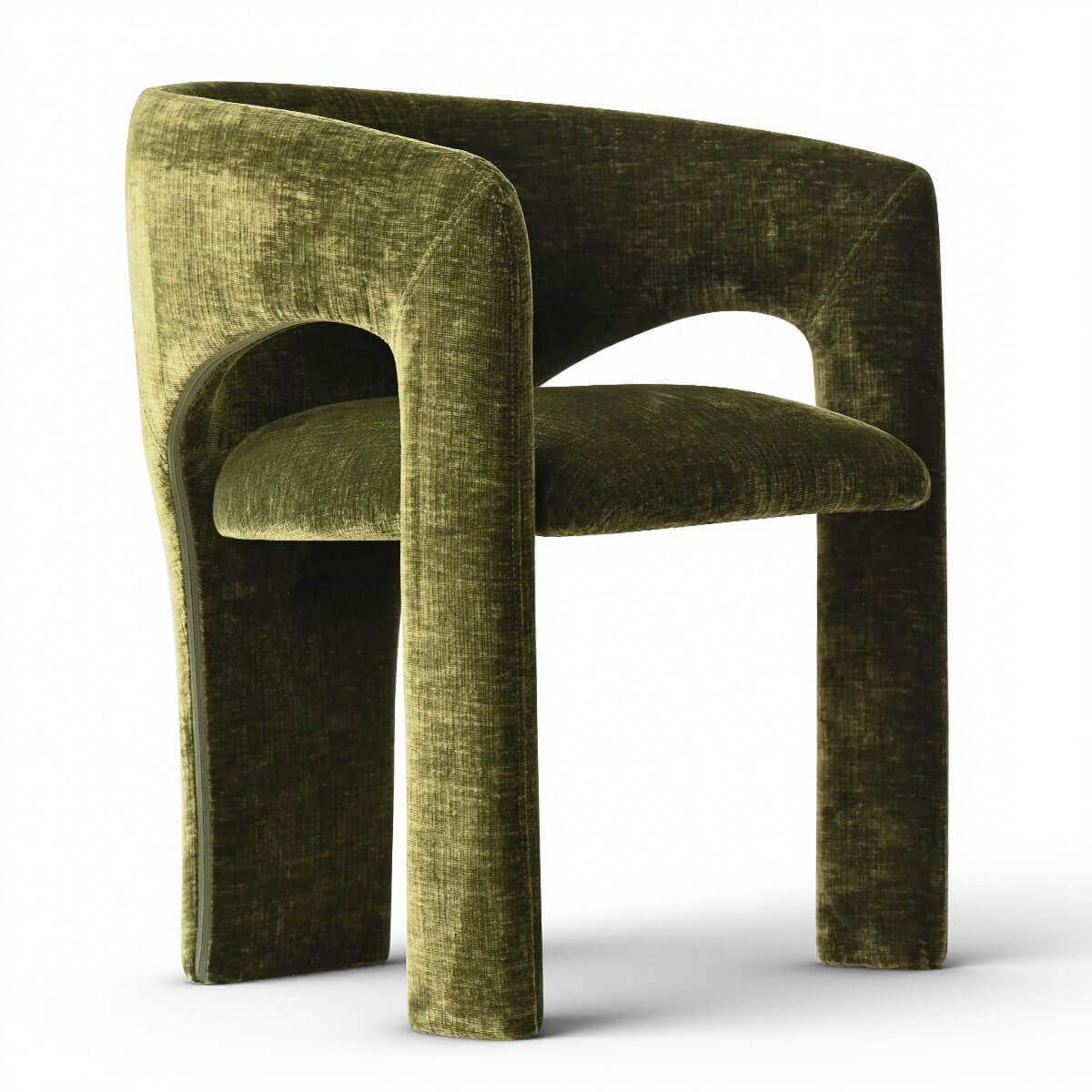 Khloe Modern Chenille Dining Chair with Arms (Set of 2)