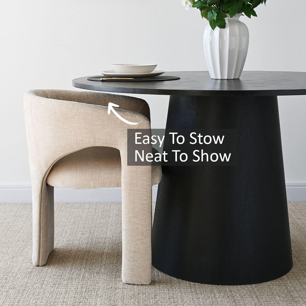 Khloe Modern Chenille Dining Chair with Arms (Set of 2)