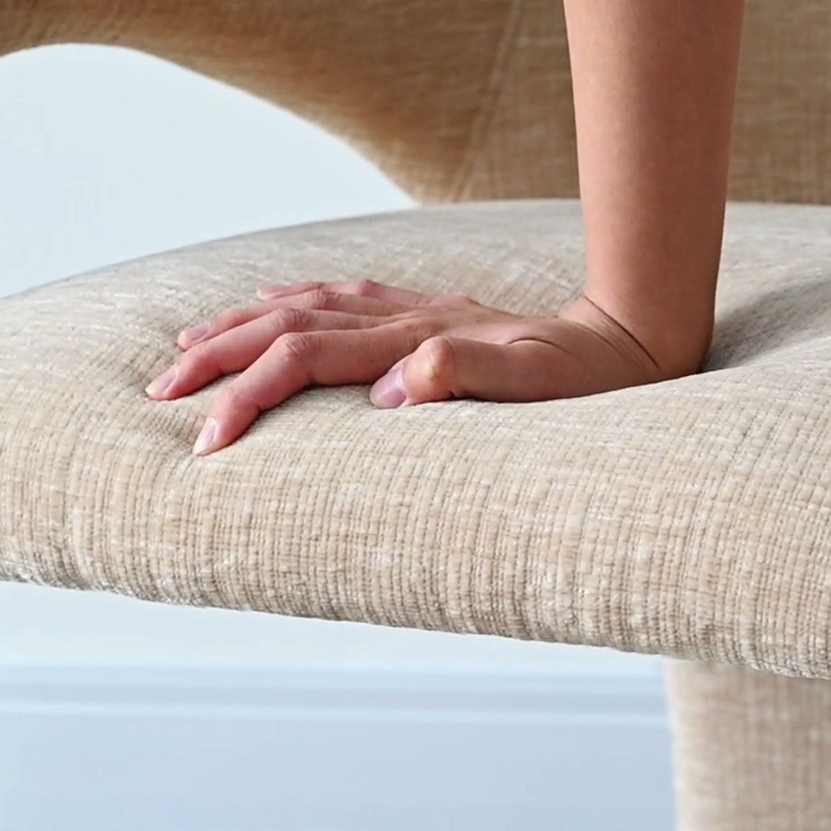 Khloe Modern Chenille Dining Chair with Arms (Set of 6)