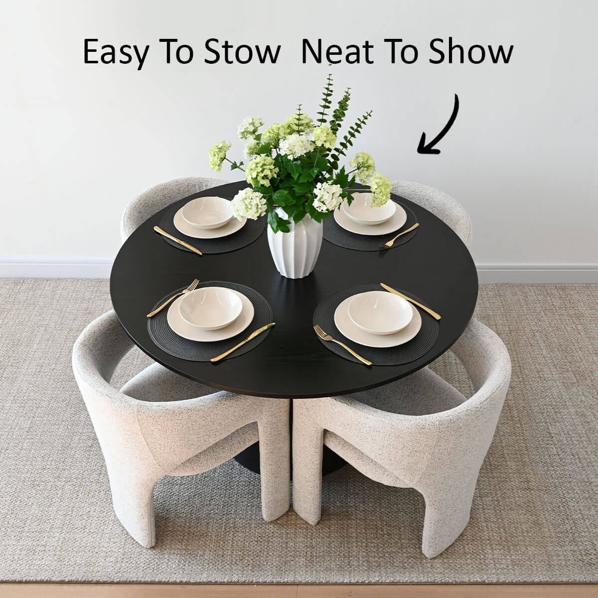 Khloe Modern Chenille Dining Chair with Arms (Set of 4)