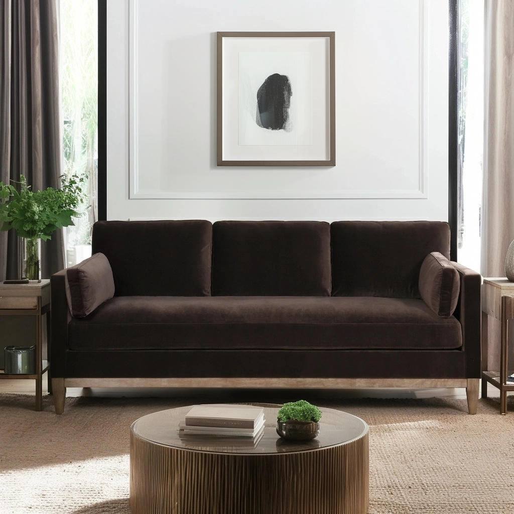 Portland 84" Modern Velvet Sofa