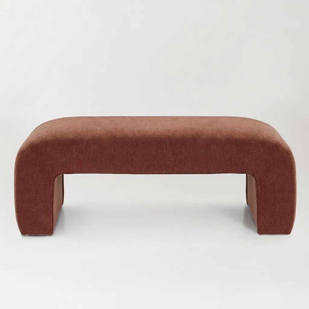 Lily 47" Chenille Accent Waterfall Bench