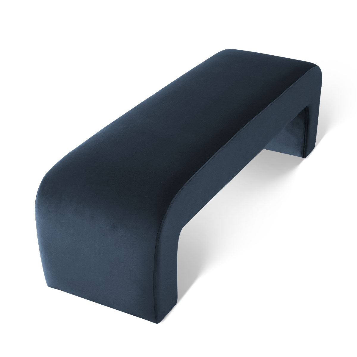 Lily 60" Modern Velvet Waterfall Bench