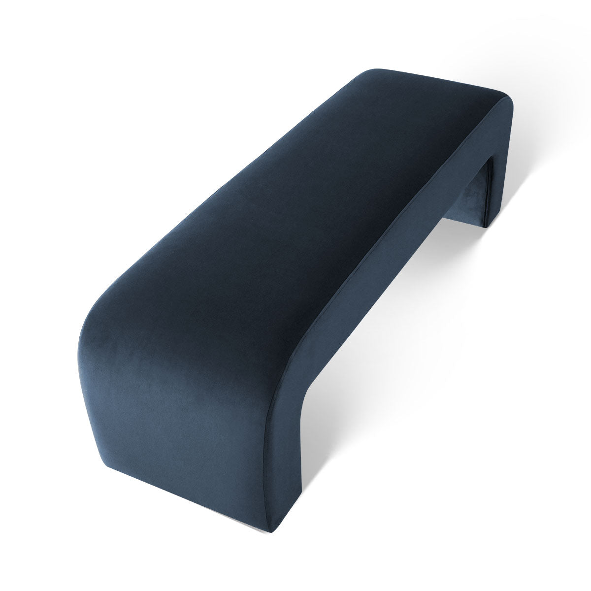 Lily 60" Modern Velvet Waterfall Bench