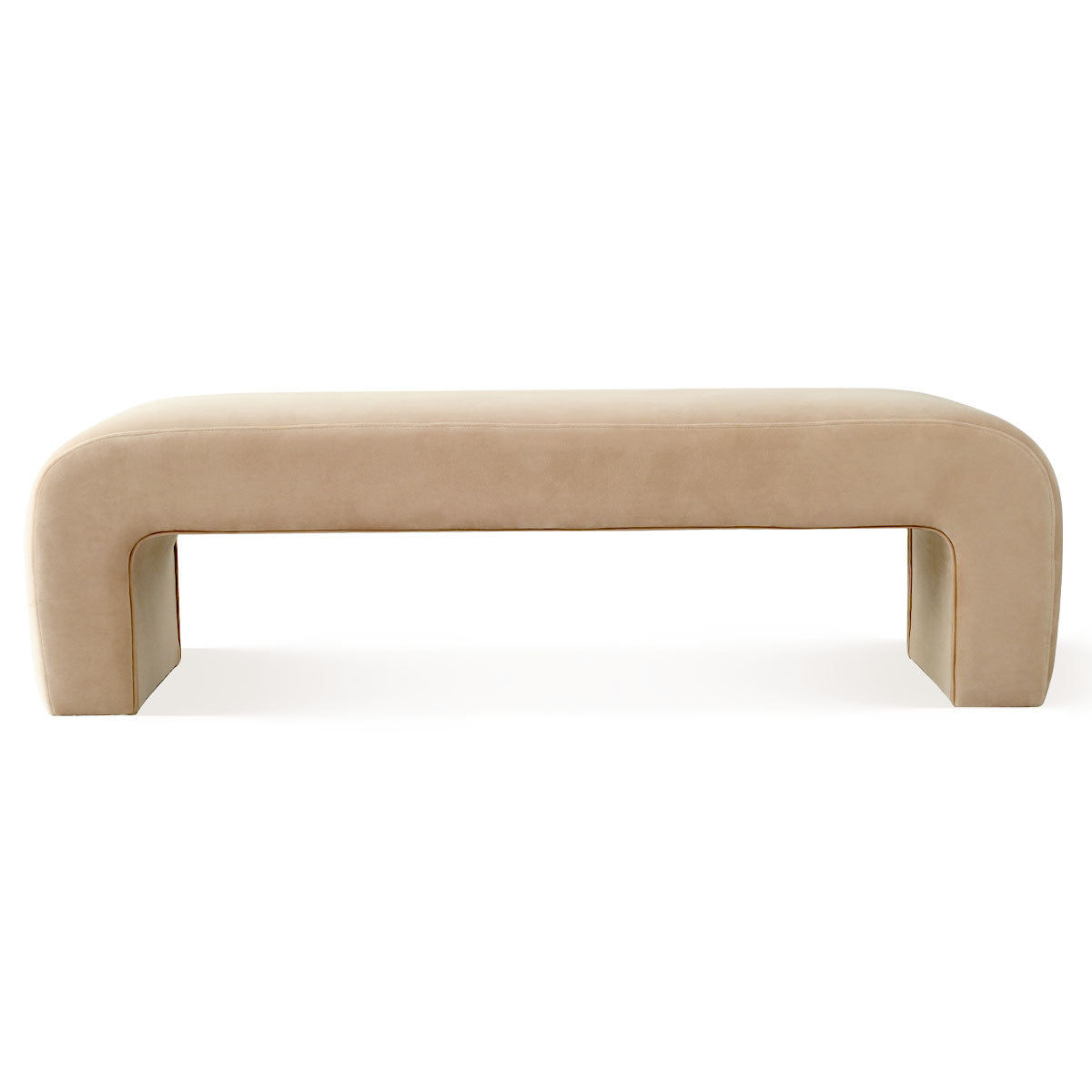 Lily 60" Modern Velvet Waterfall Bench