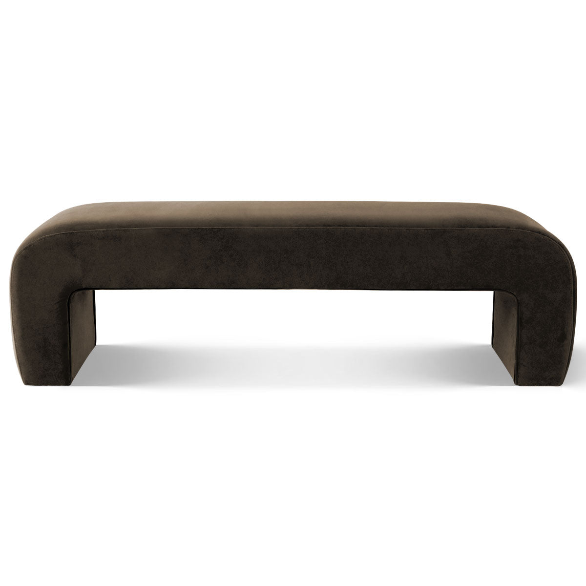 Lily 60" Modern Velvet Waterfall Bench