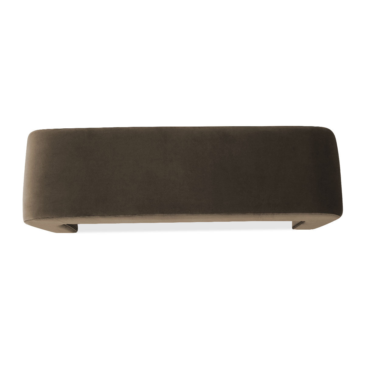 Lily 60" Modern Velvet Waterfall Bench