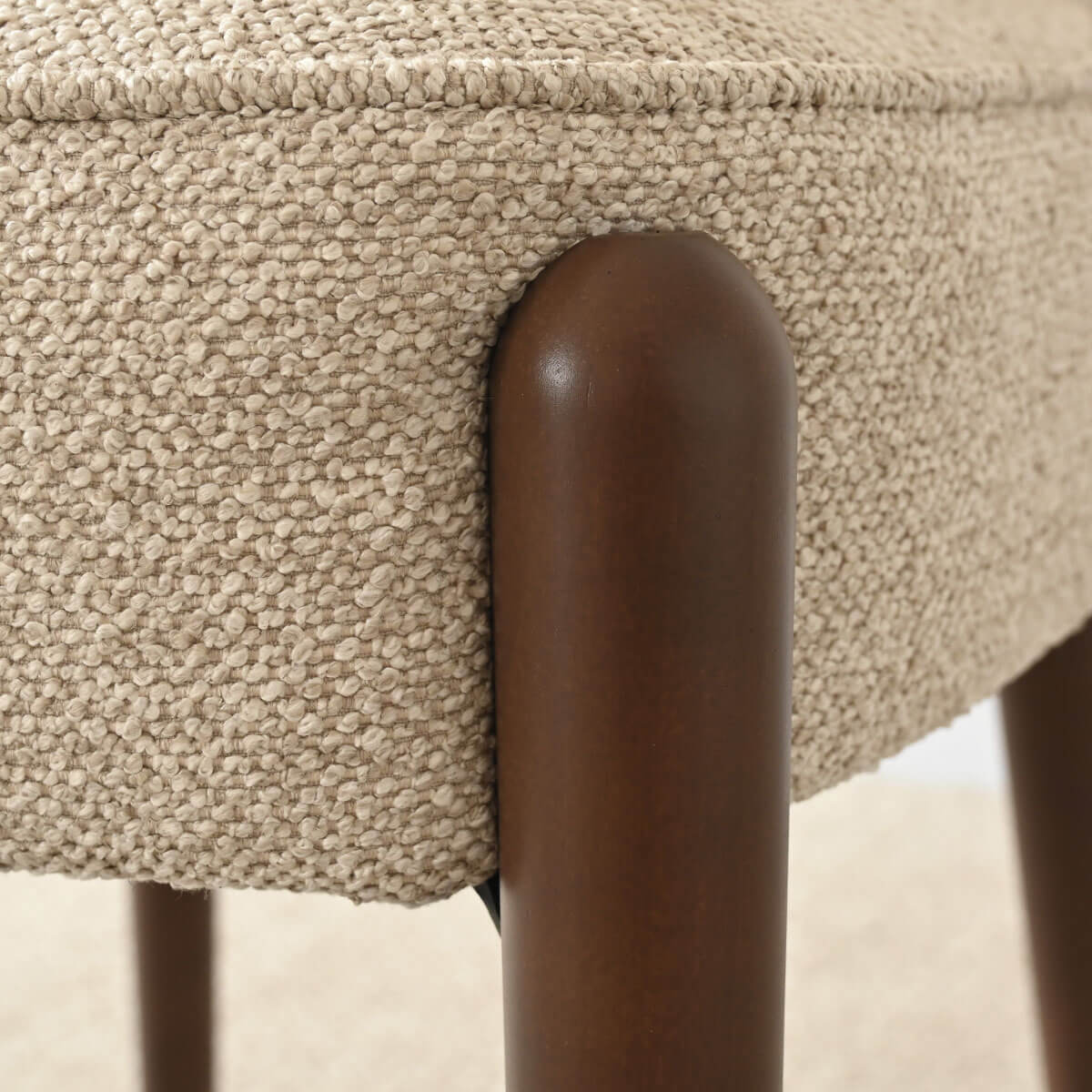 London Upholstered Solid Wood Full Back Dining Chair (Set of 2)