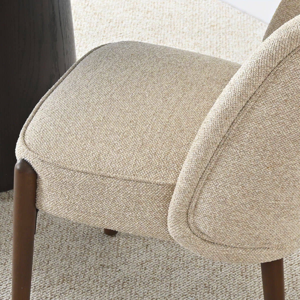 London Upholstered Solid Wood Full Back Dining Chair (Set of 2)