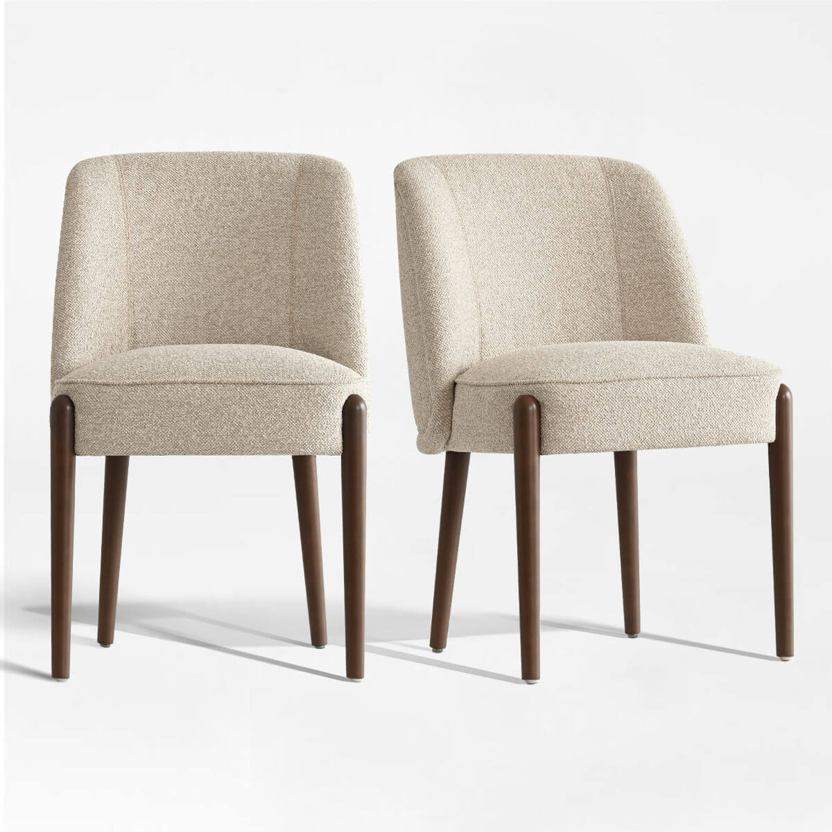 London Upholstered Solid Wood Full Back Dining Chair (Set of 2)