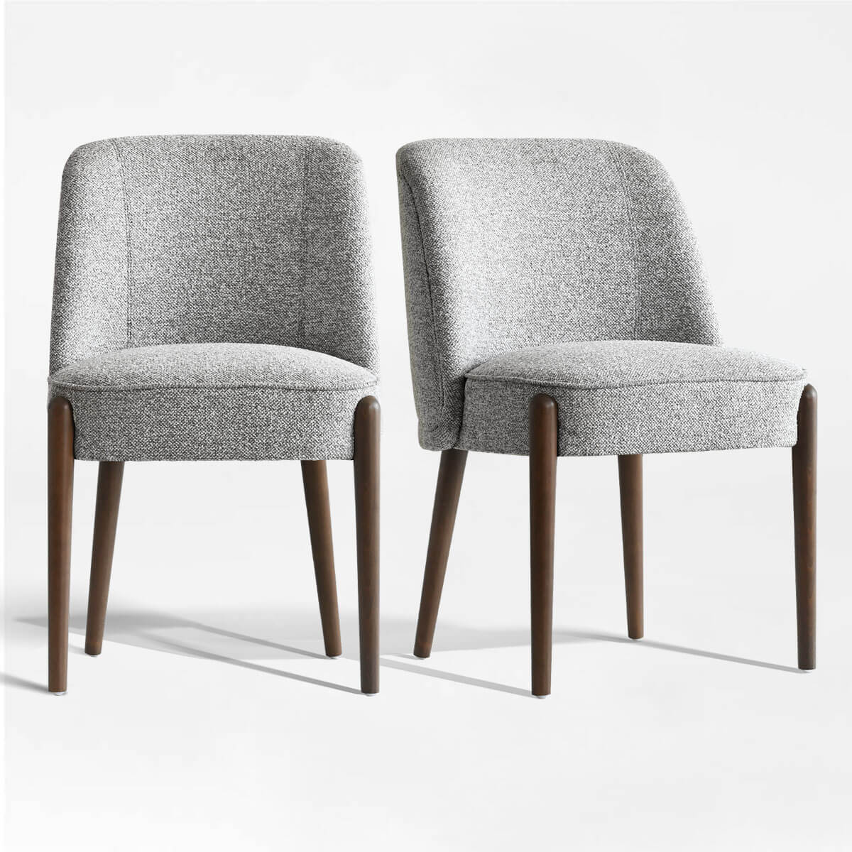 London Upholstered Solid Wood Full Back Dining Chair (Set of 2)