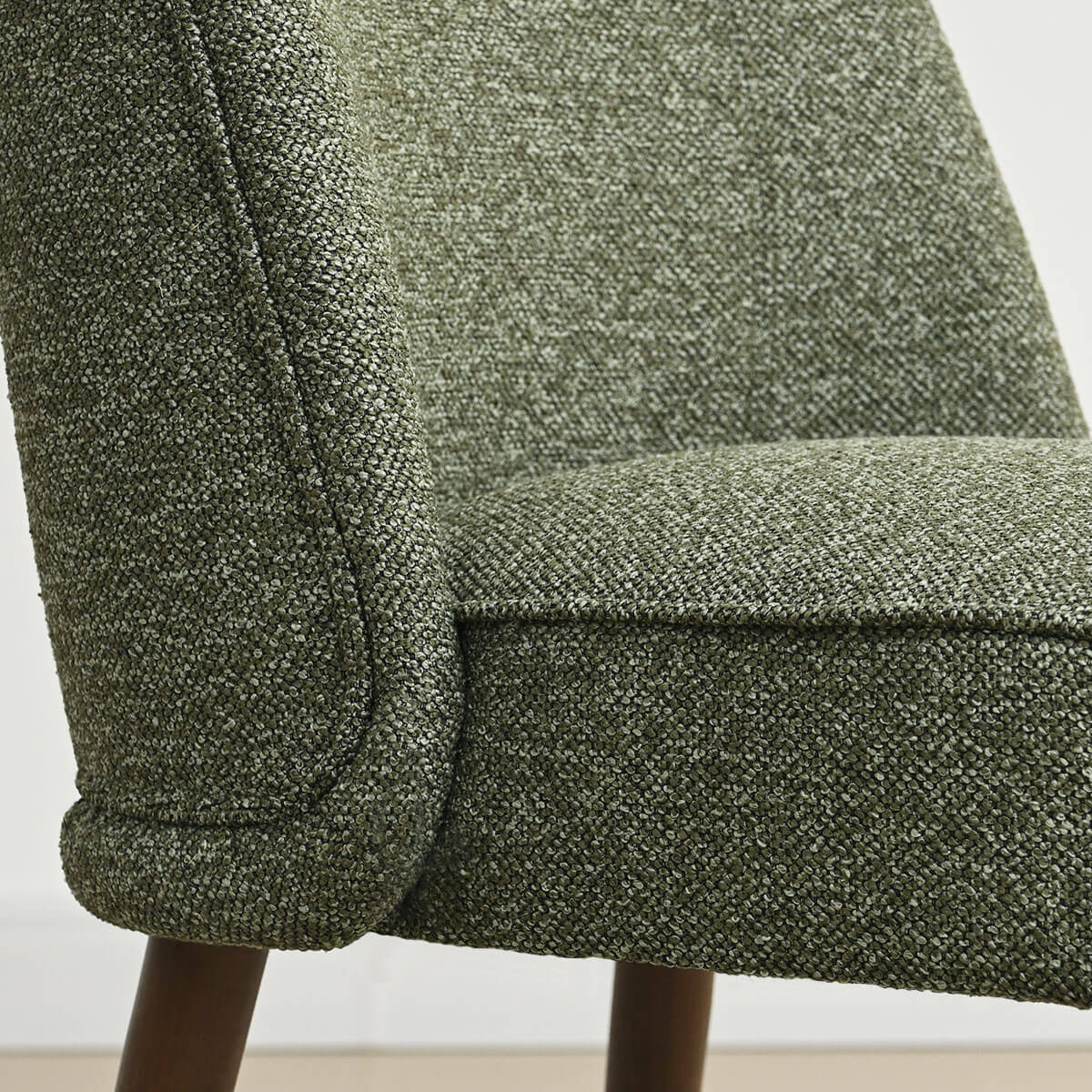 London Upholstered Solid Wood Full Back Dining Chair (Set of 2)