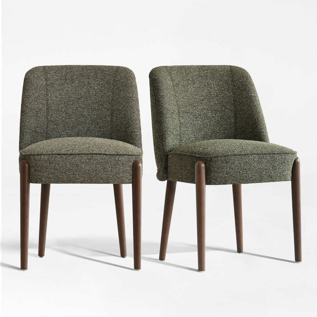 London Upholstered Solid Wood Full Back Dining Chair (Set of 2)