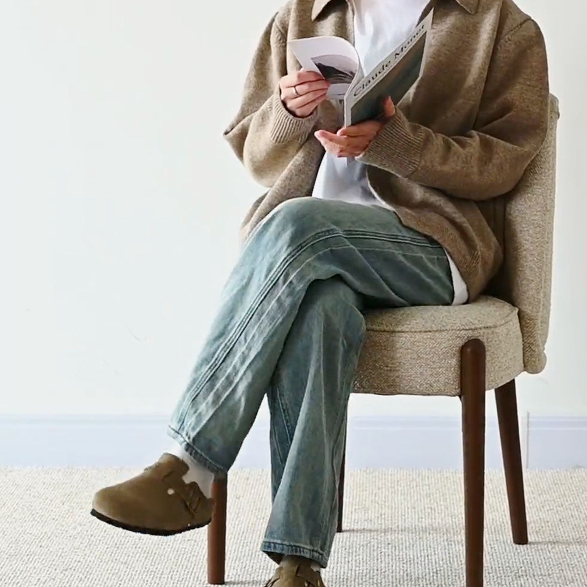 London Upholstered Solid Wood Full Back Dining Chair (Set of 2)