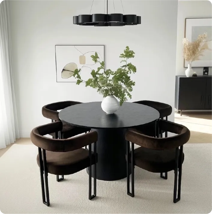 Mia Velvet Dining Chair with Arms (Set of 4)