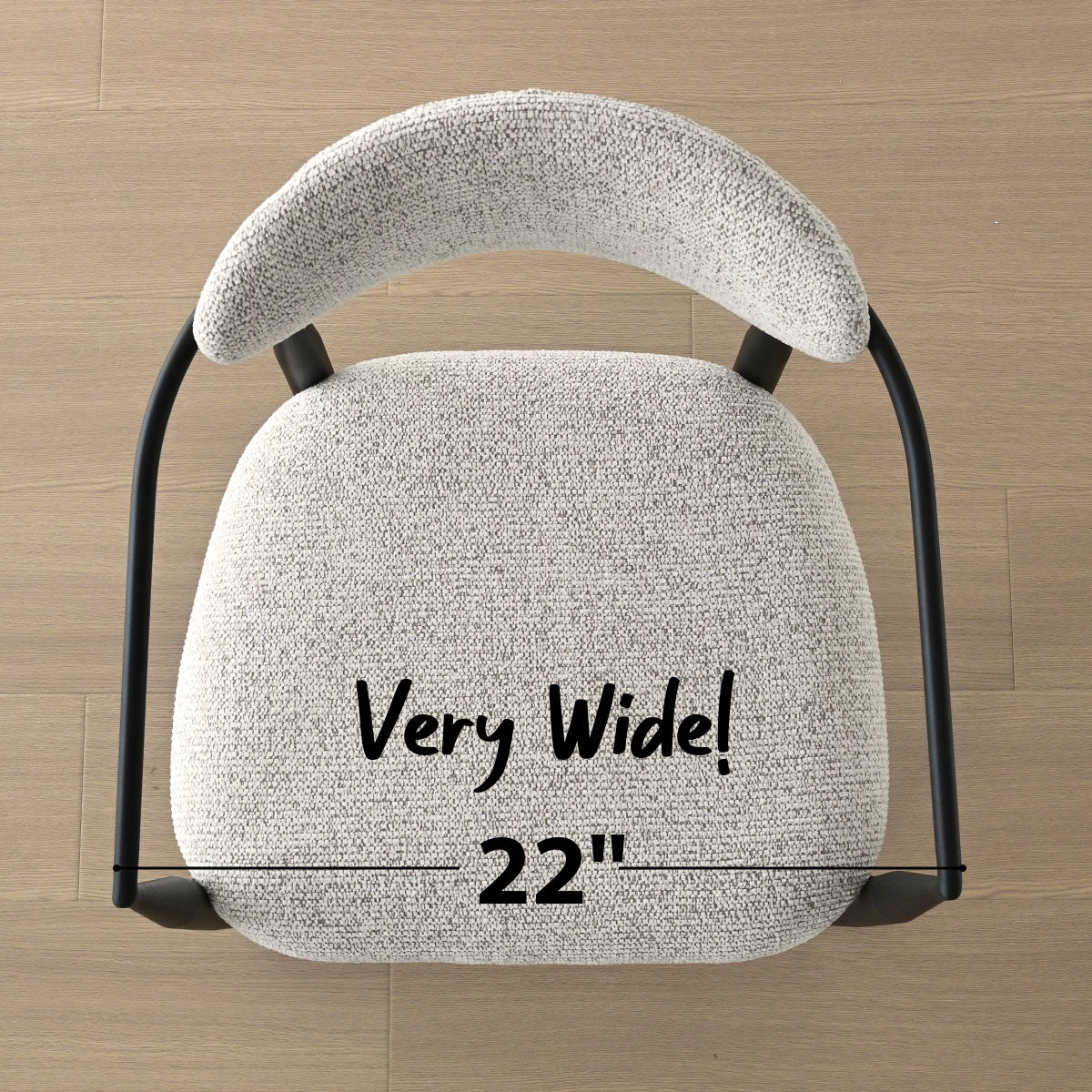 Manhattan 25.5" Chenille Metal Frame Counter Stool With Armrest And Footrest (Set of 2)