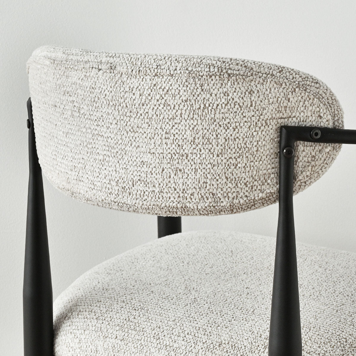 Manhattan 25.5" Chenille Metal Frame Counter Stool With Armrest And Footrest (Set of 2)