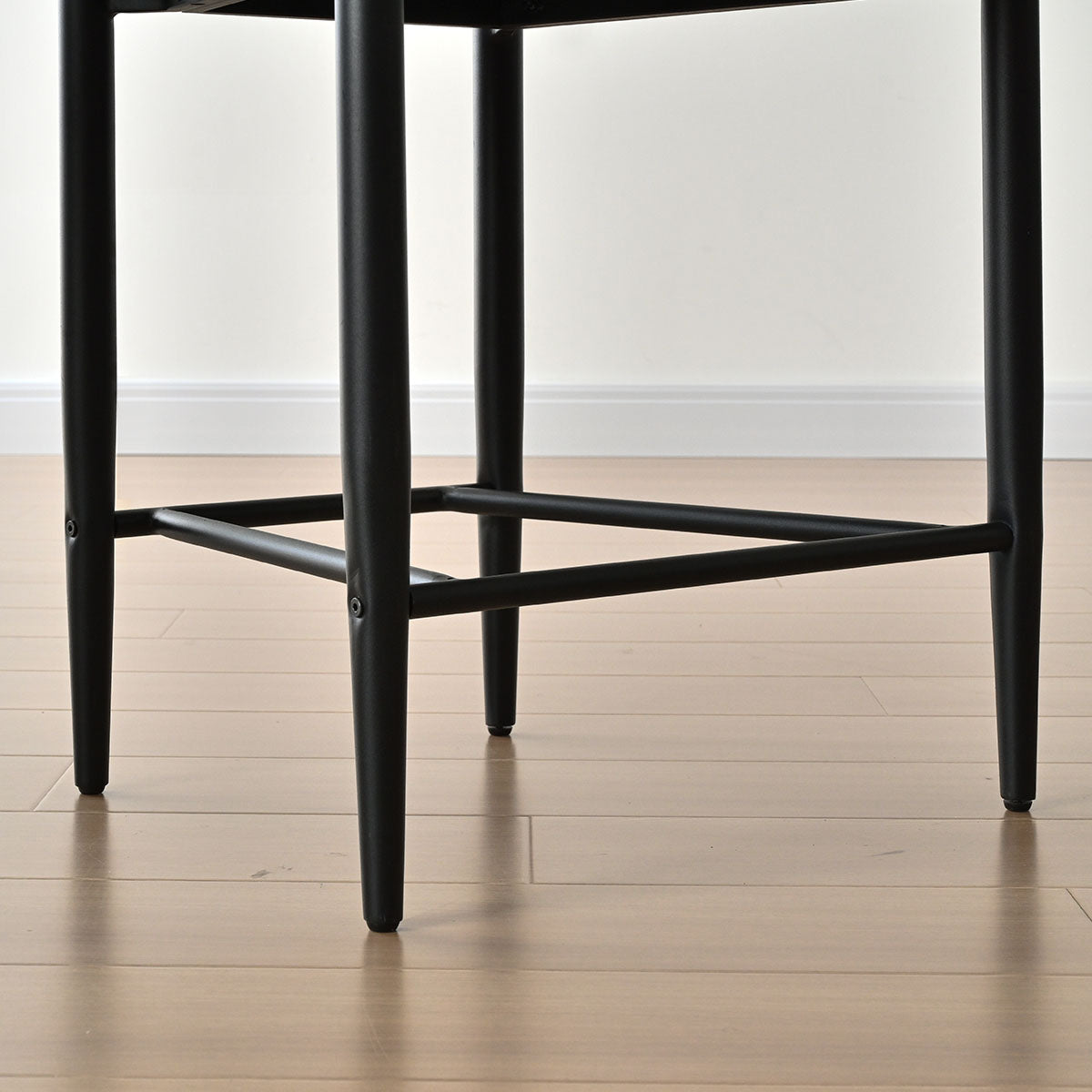 Manhattan 25.5" Chenille Metal Frame Counter Stool With Armrest And Footrest (Set of 2)