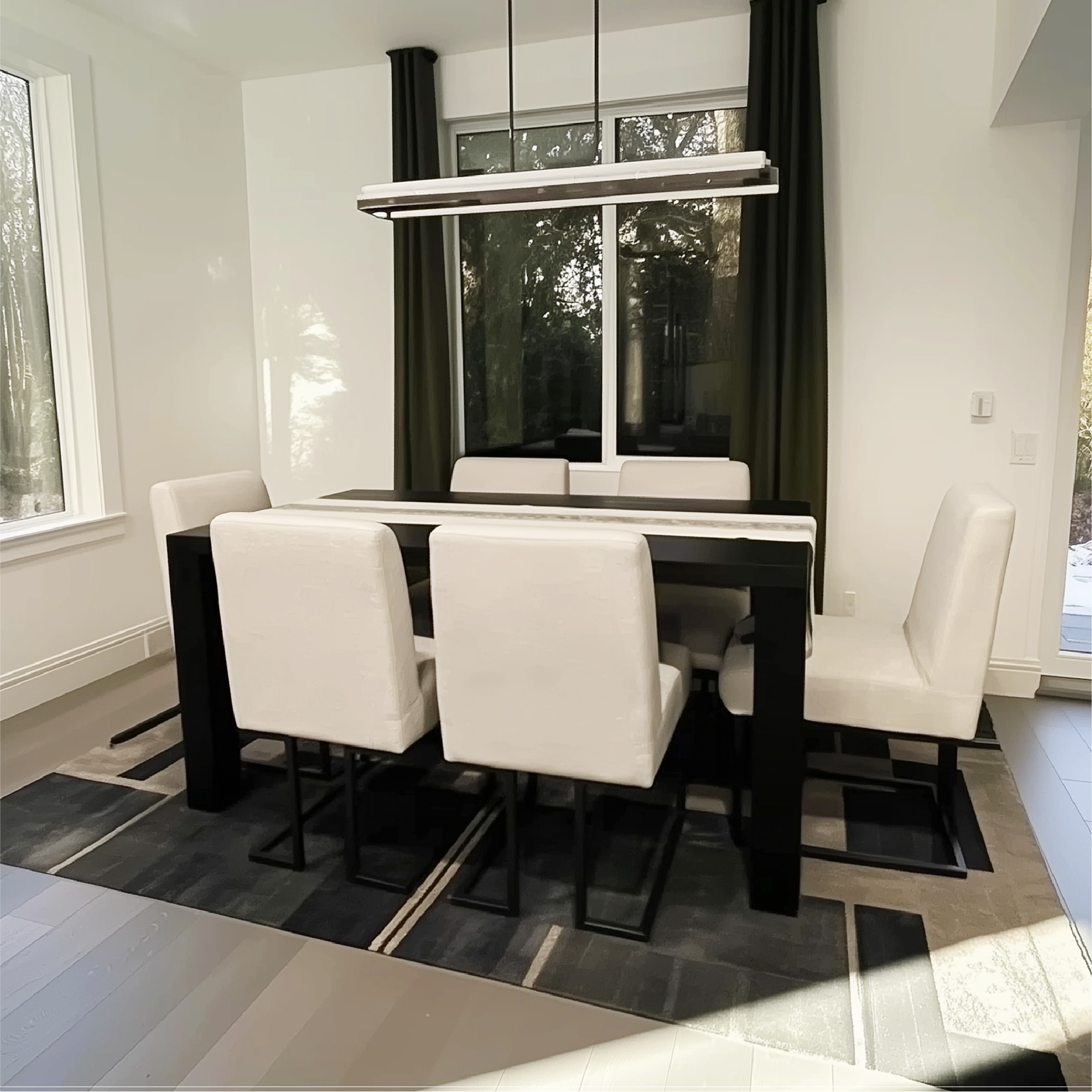 Mason Modern Metal Frame Upholstered Dining Chair (Set of 2)