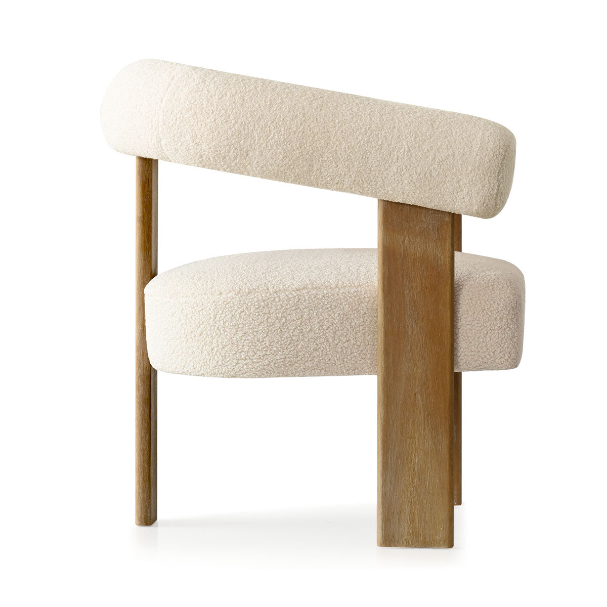 Maye Beige Boucle Upholstered Living Room Chair (Set of 2)