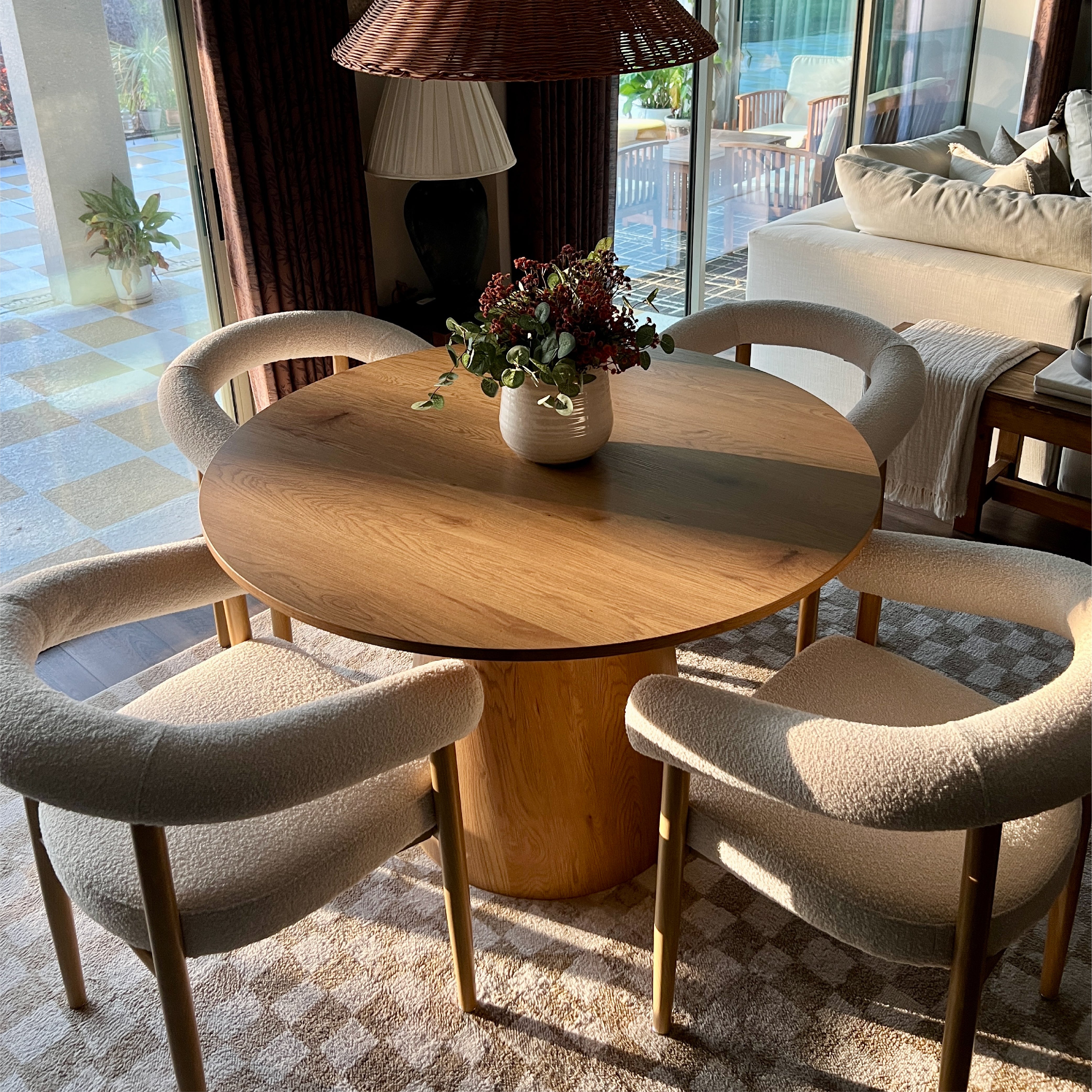 Melbourne Modern Boucle Upholstered Dining Chair (Set of 2)