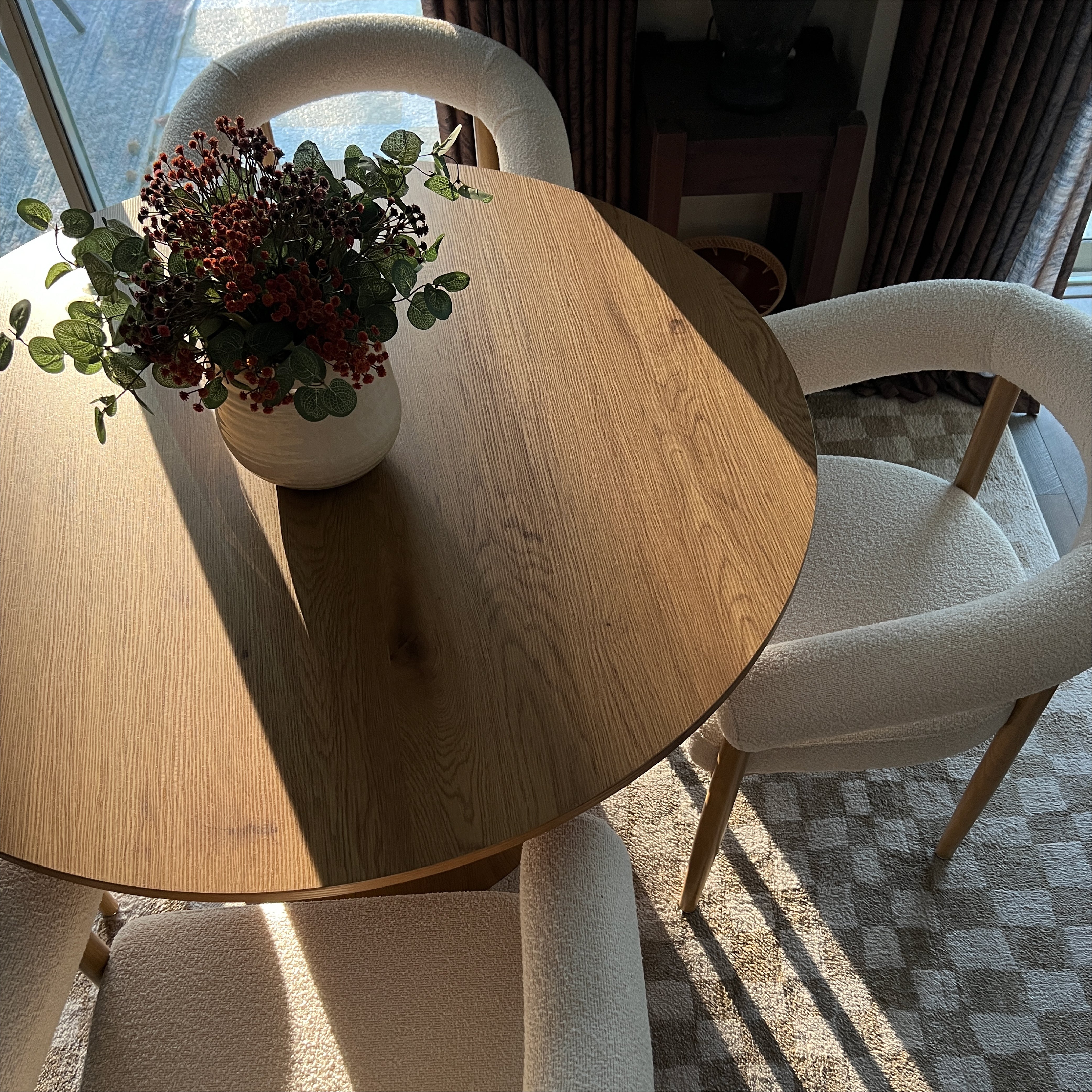 Melbourne Modern Boucle Upholstered Dining Chair (Set of 2)