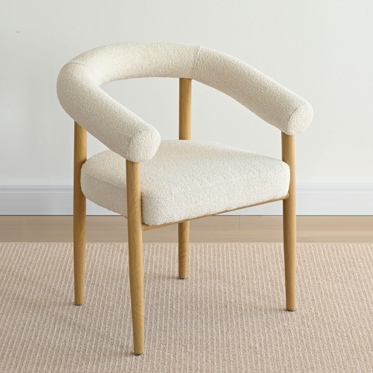 Melbourne Modern Boucle Upholstered Dining Chair (Set of 6)