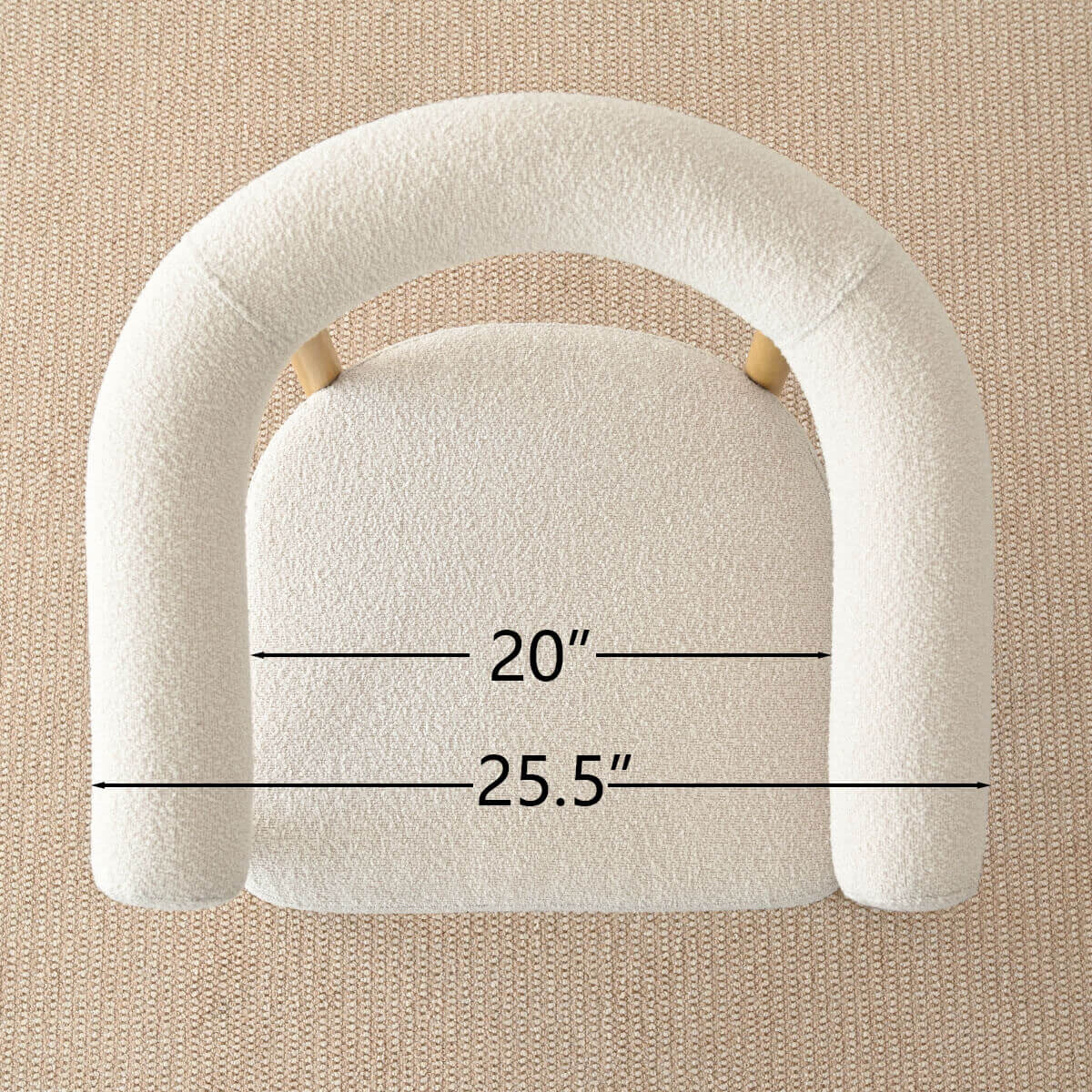 Melbourne 24" Boucle Counter Stool with Arms (Set of 2)