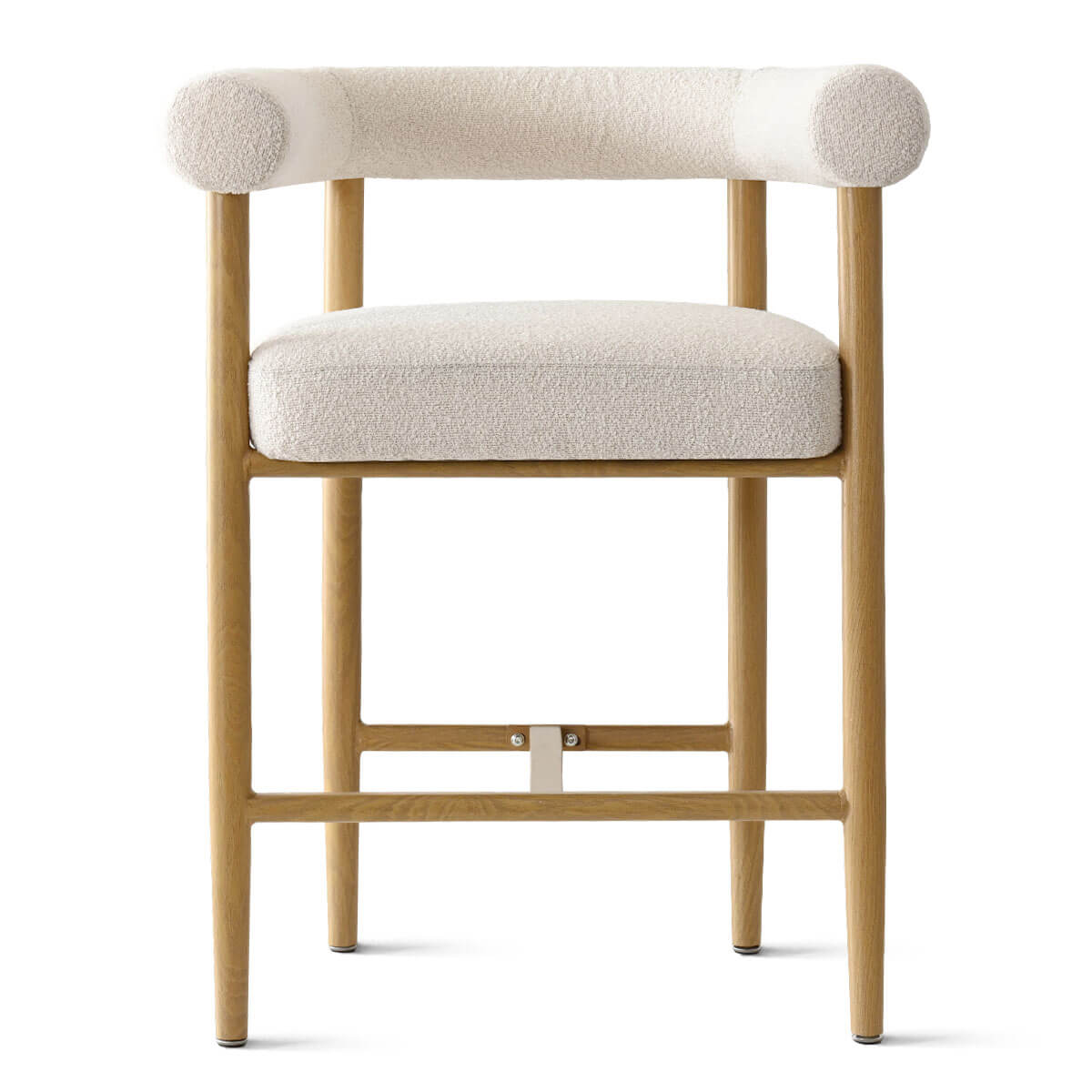 Melbourne 24" Boucle Counter Stool with Arms (Set of 2)