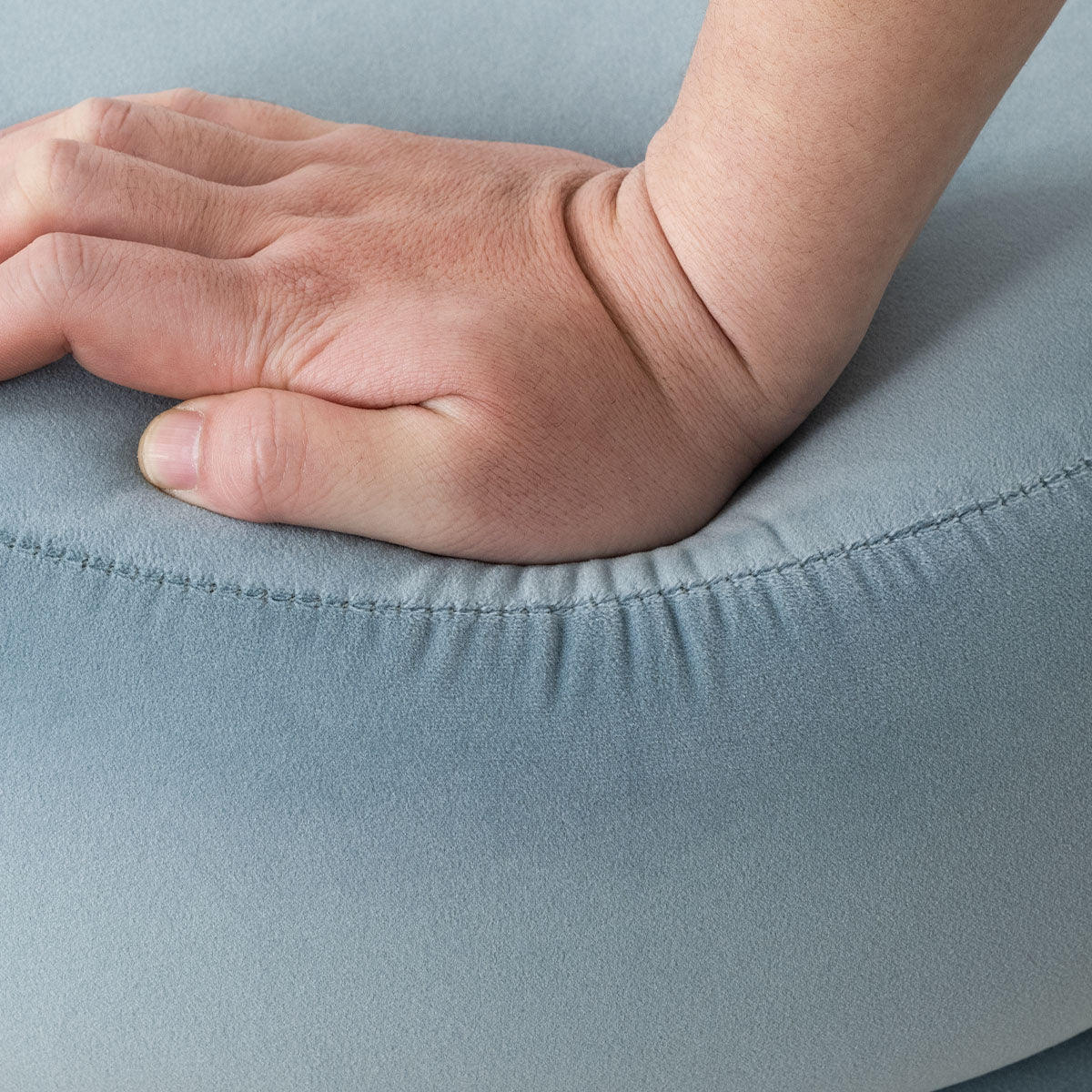 Mellow Modern Round Velvet Ottoman With Storage