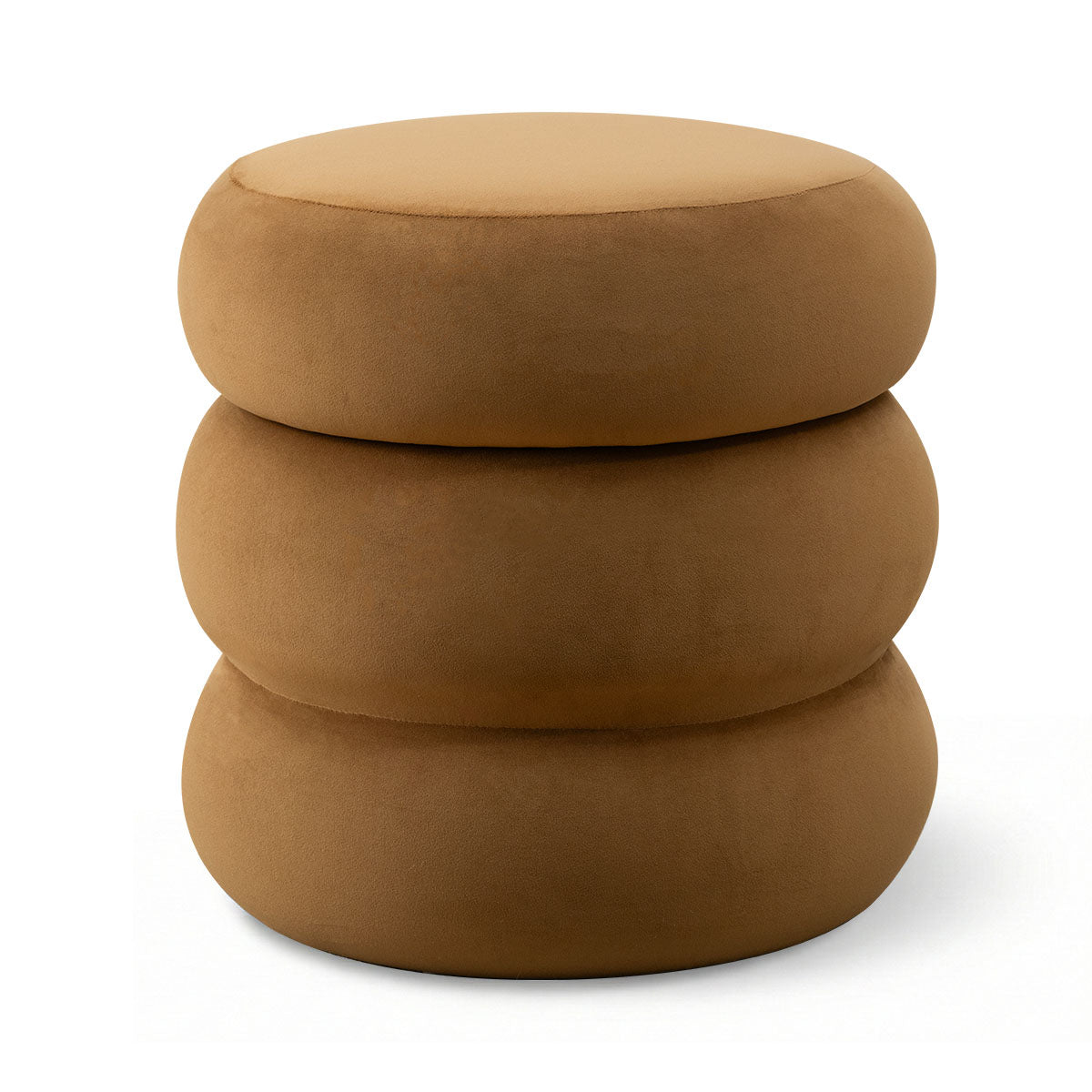 Mellow Modern Round Velvet Ottoman With Storage