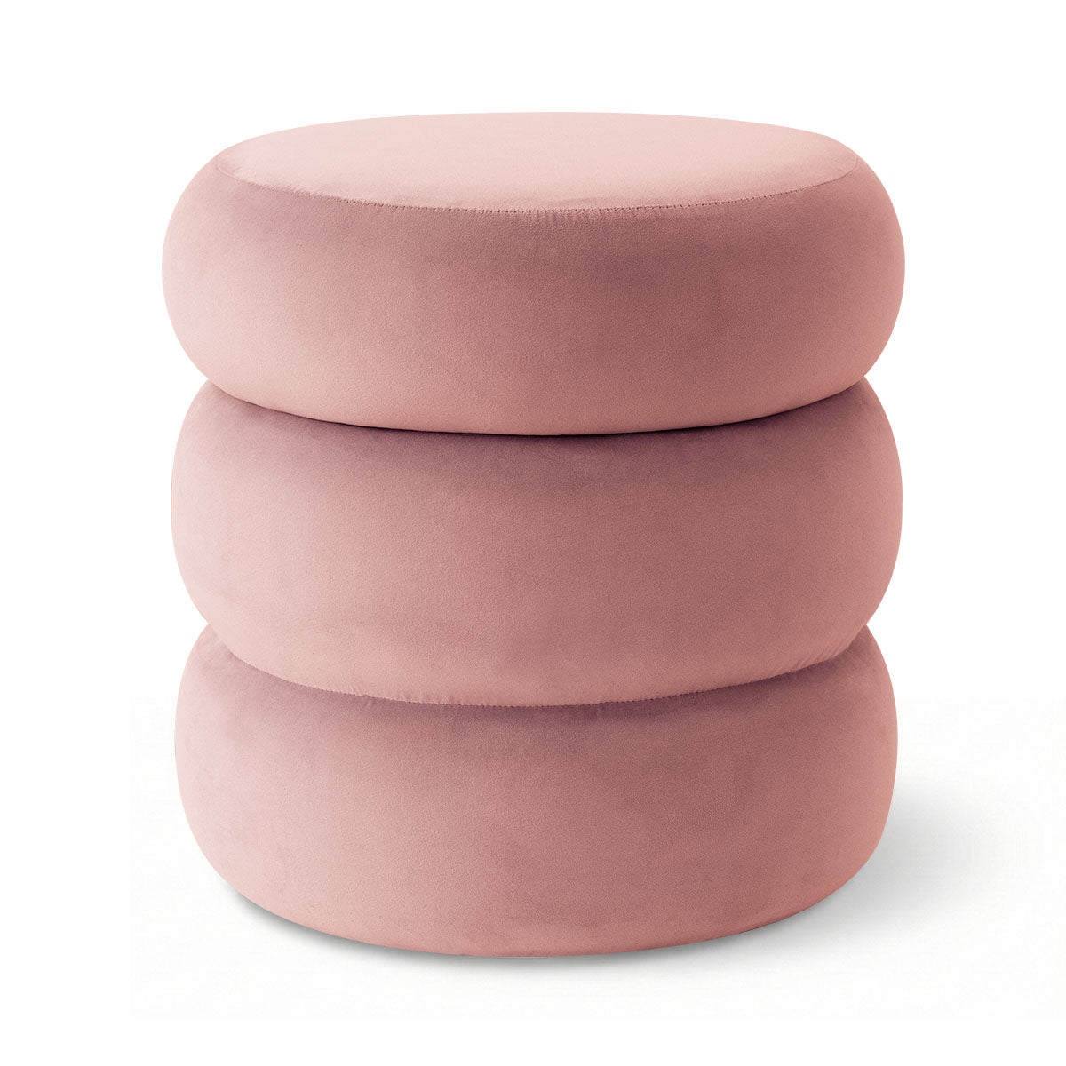 Mellow Modern Round Velvet Ottoman With Storage