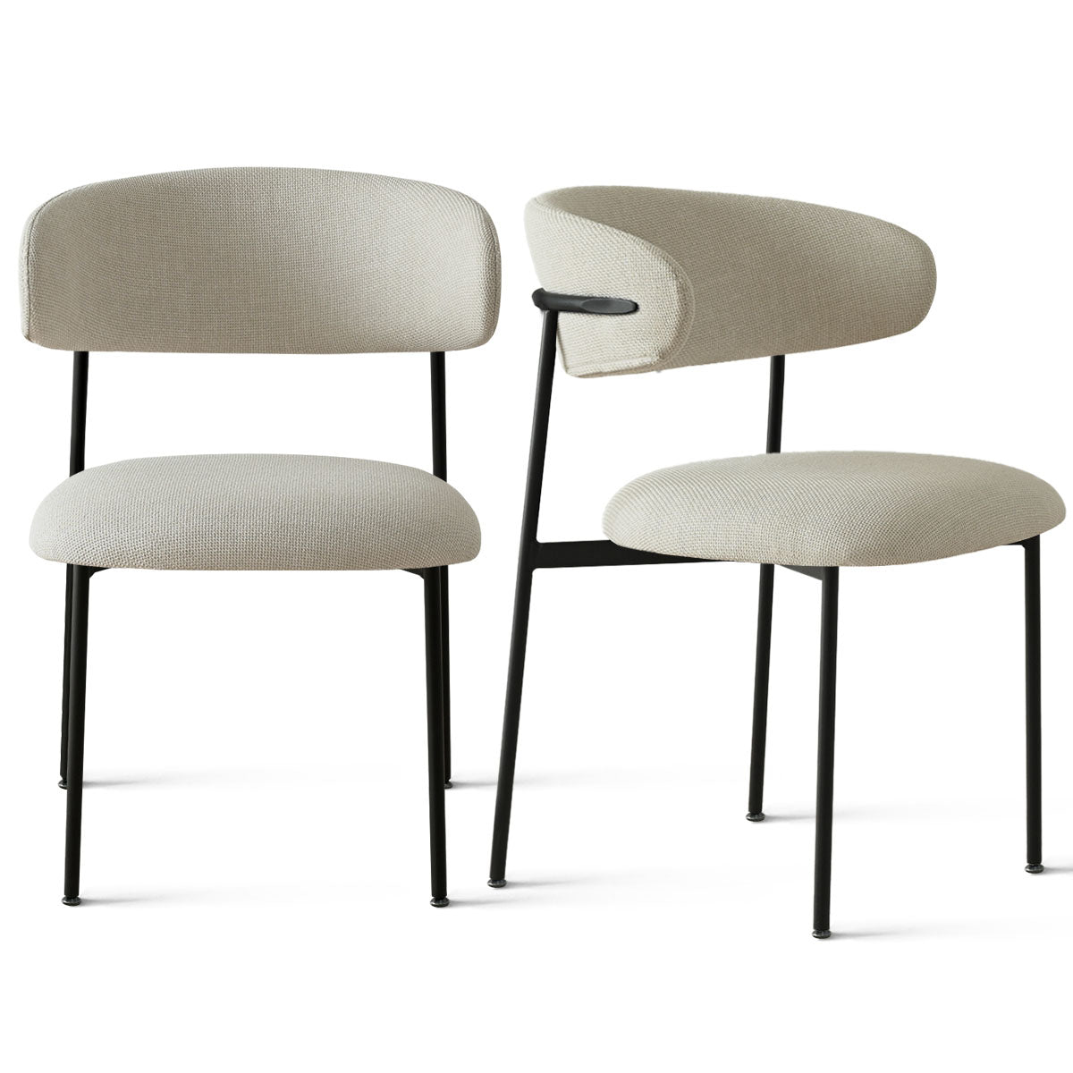 Merida Upholstered Dining Chair With Metal Legs (Set of 2)