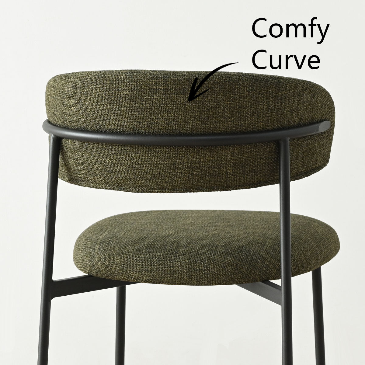 Merida Upholstered Dining Chair With Metal Legs (Set of 2)