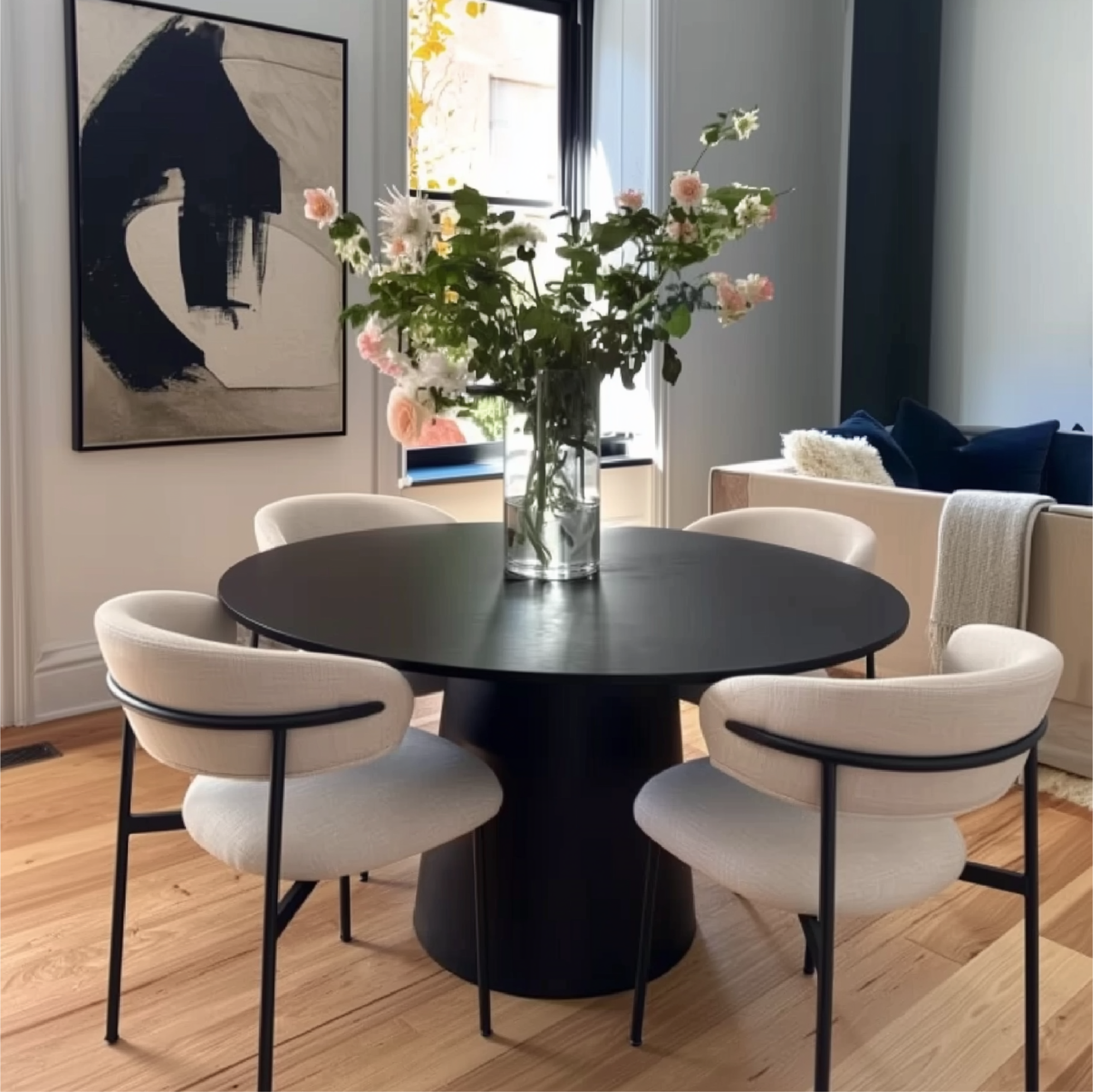 Merida Upholstered Dining Chair With Metal Legs (Set of 2)