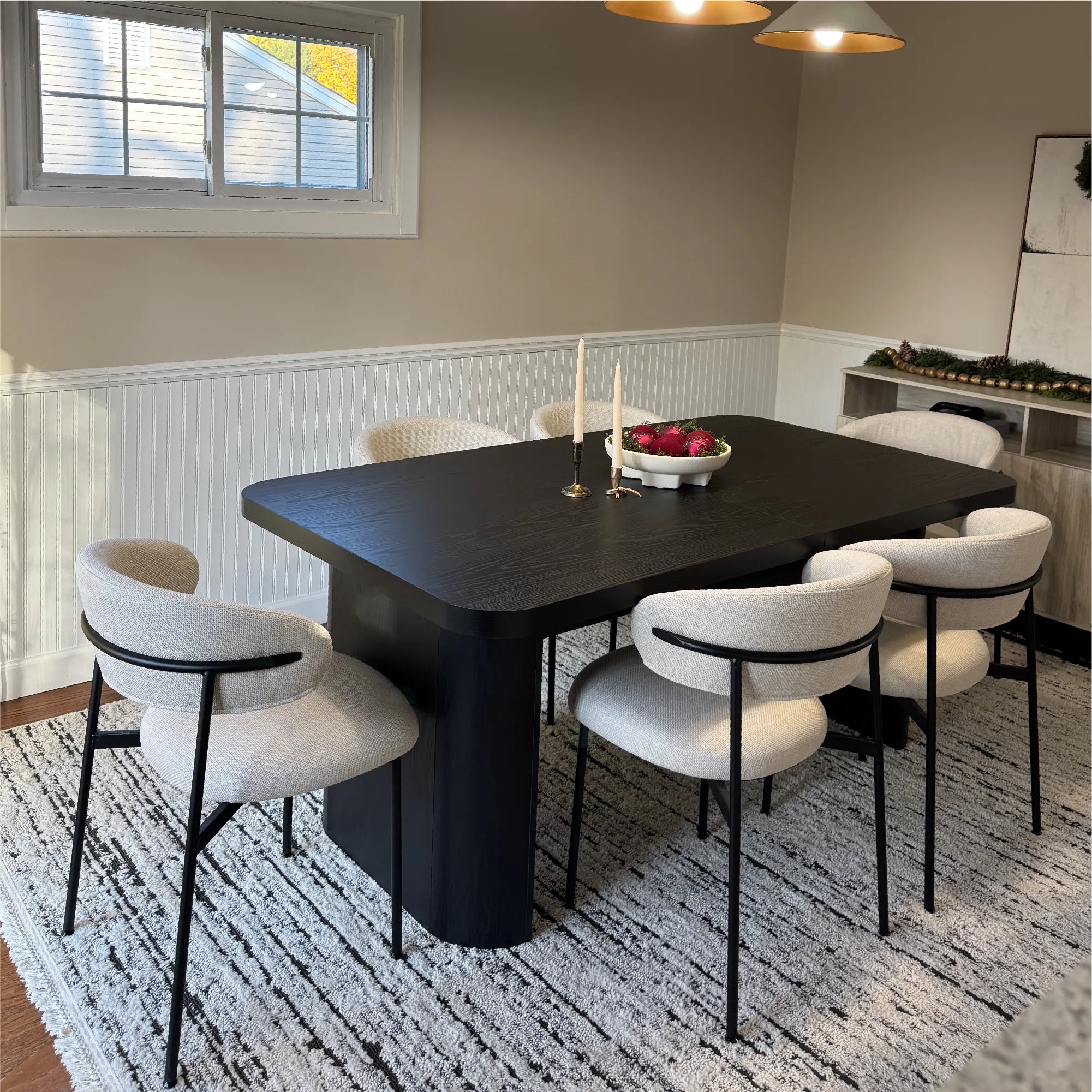 Merida Upholstered Dining Chair With Metal Legs (Set of 2)