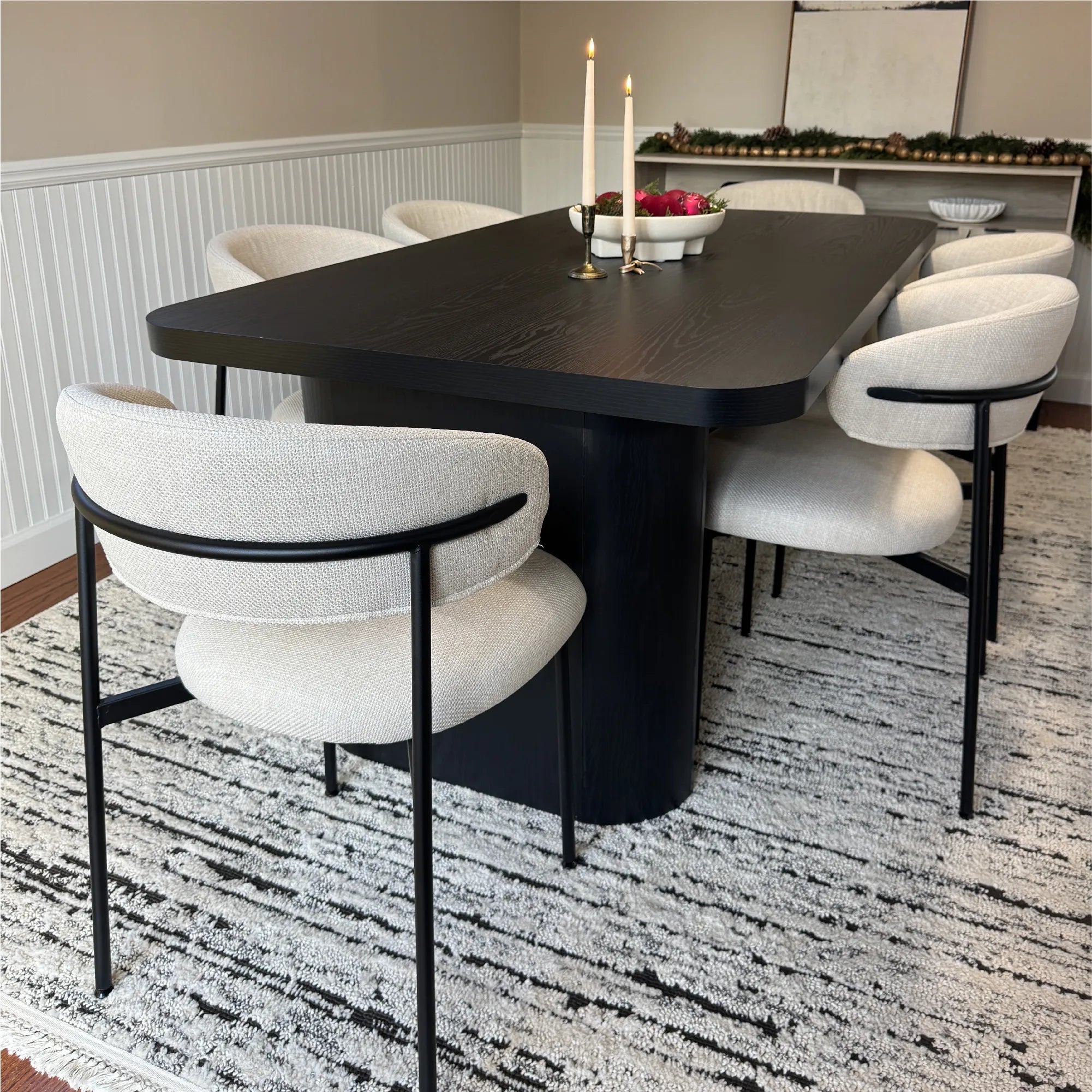 Merida Upholstered Dining Chair With Metal Legs (Set of 2)