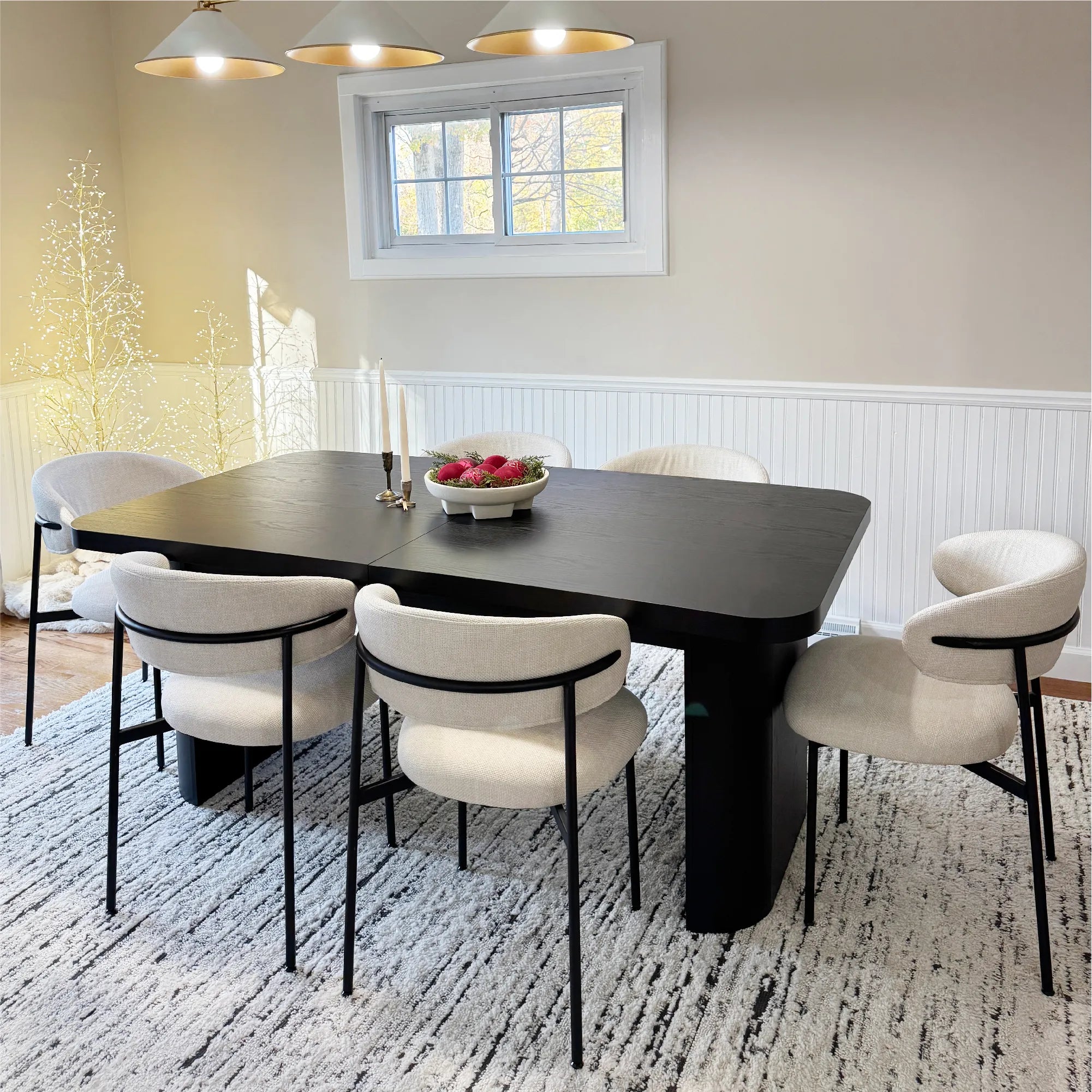 Merida Upholstered Dining Chair With Metal Legs (Set of 2)