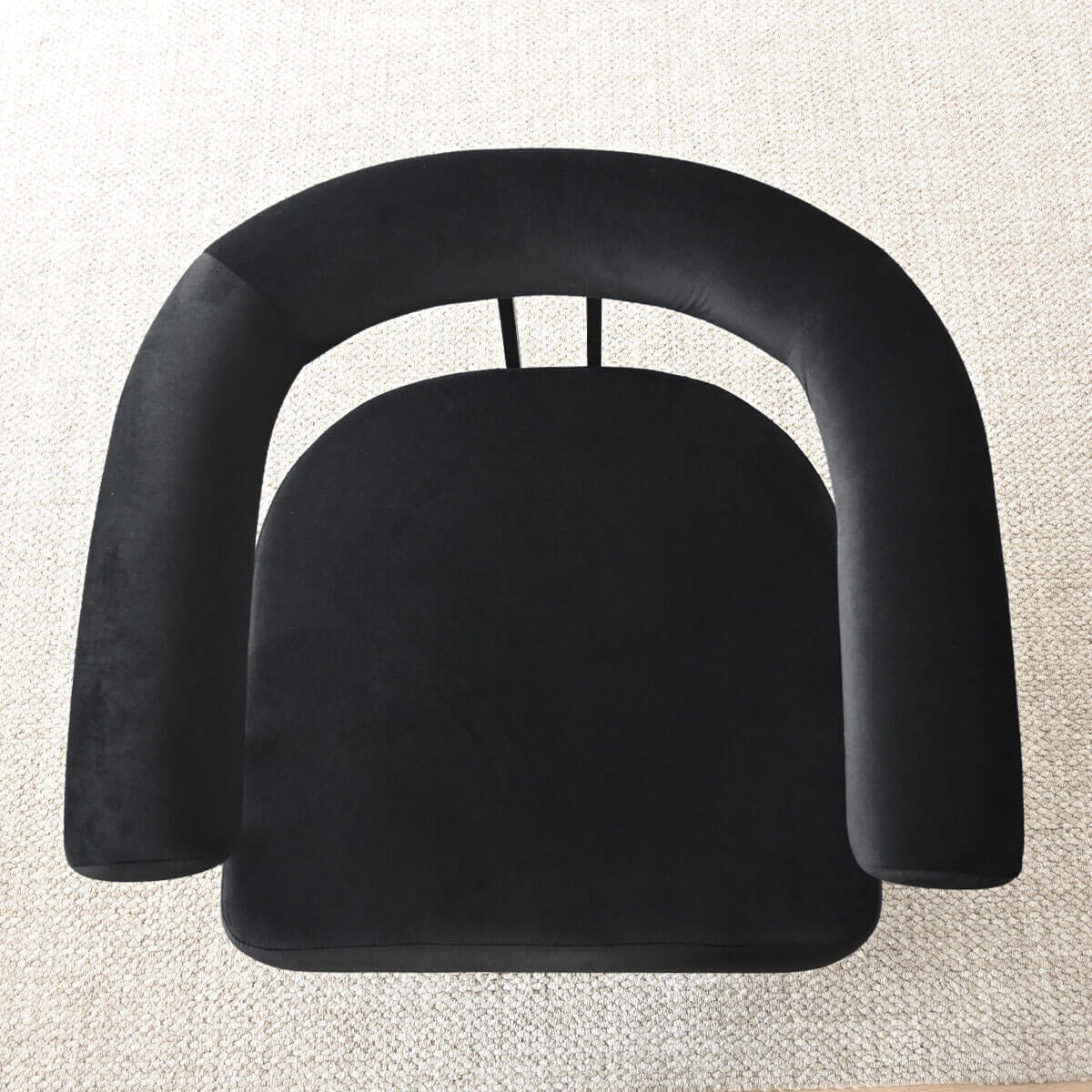 Mia Modern Velvet Accent Chair with Arms (1-Piece)