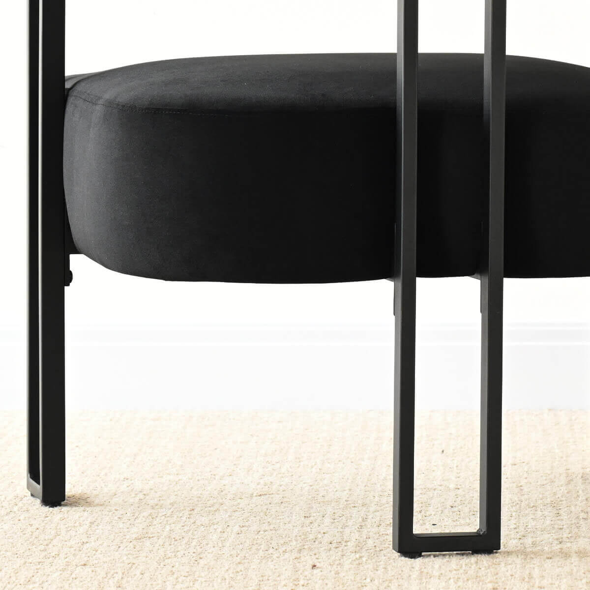 Mia Modern Velvet Accent Chair with Arms (1-Piece)