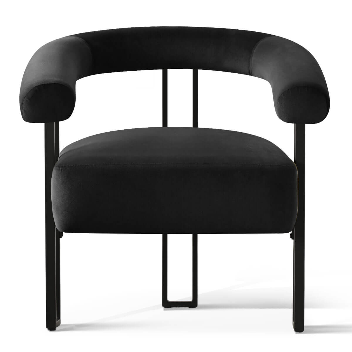 Mia Modern Velvet Accent Chair with Arms (1-Piece)