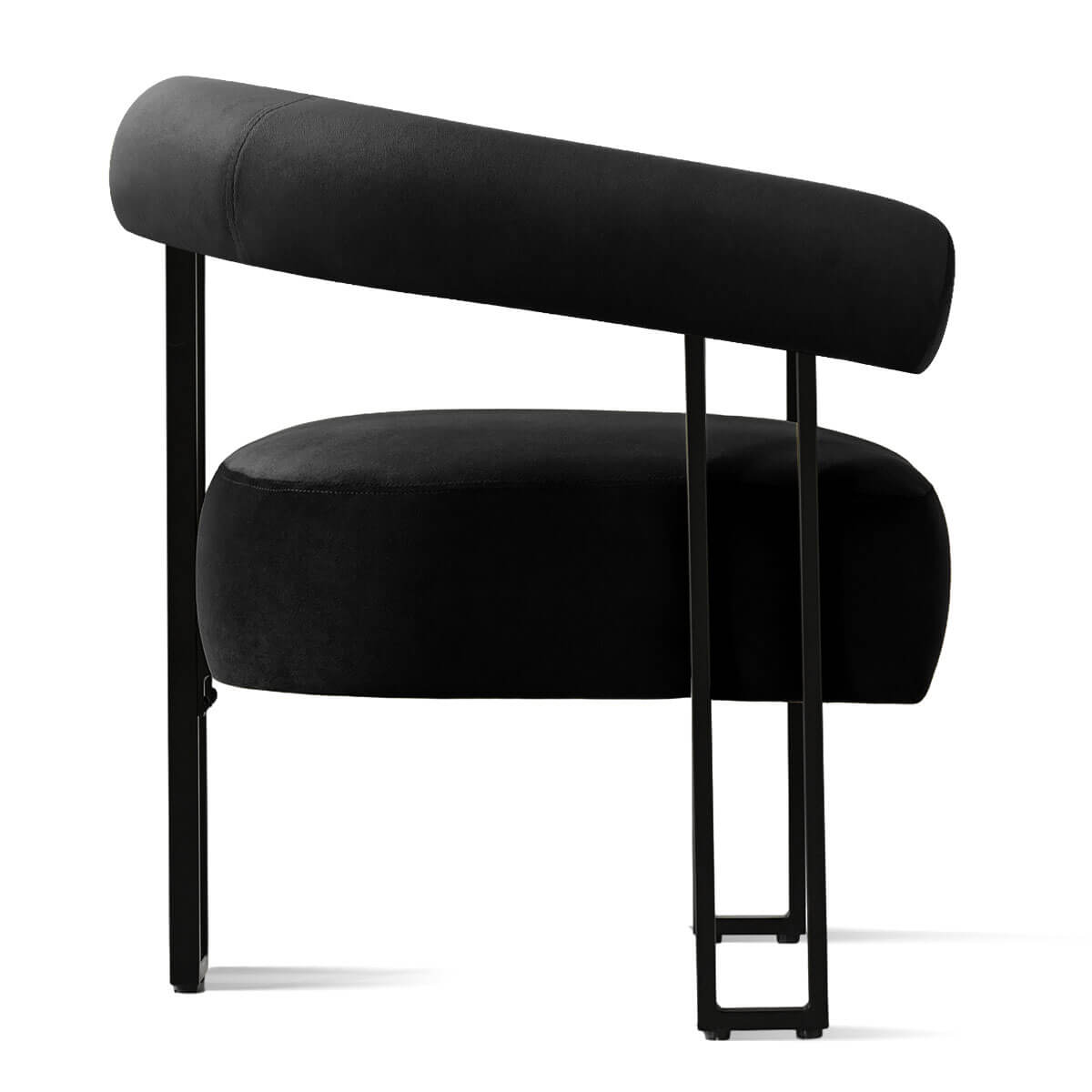 Mia Modern Velvet Accent Chair with Arms (1-Piece)