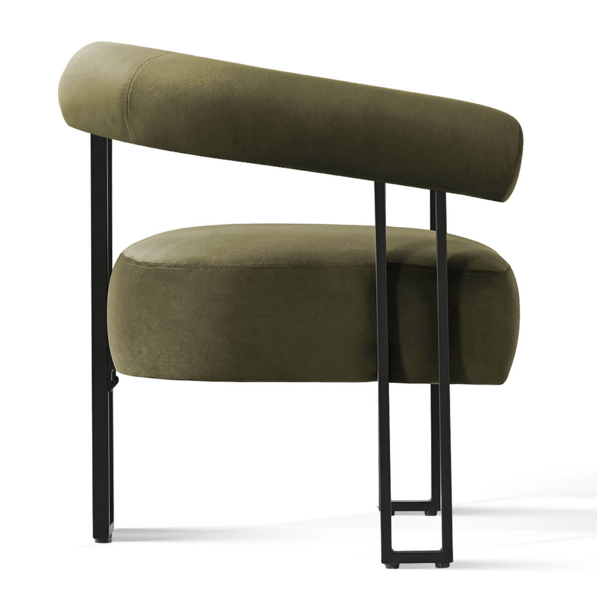 Mia Modern Velvet Accent Chair with Arms (1-Piece)