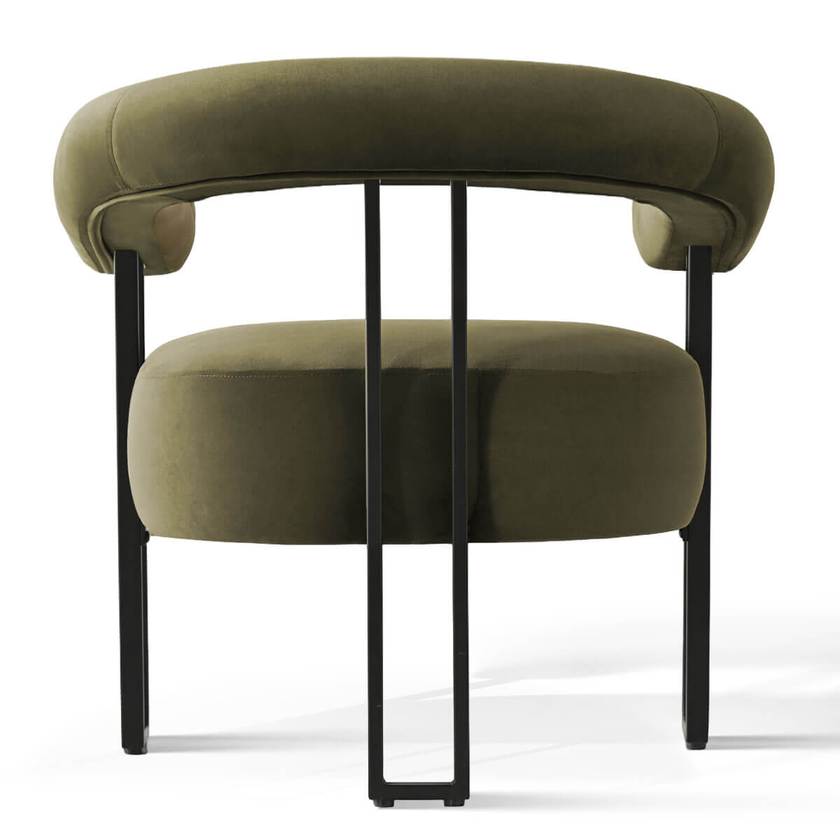Mia Modern Velvet Accent Chair with Arms (1-Piece)