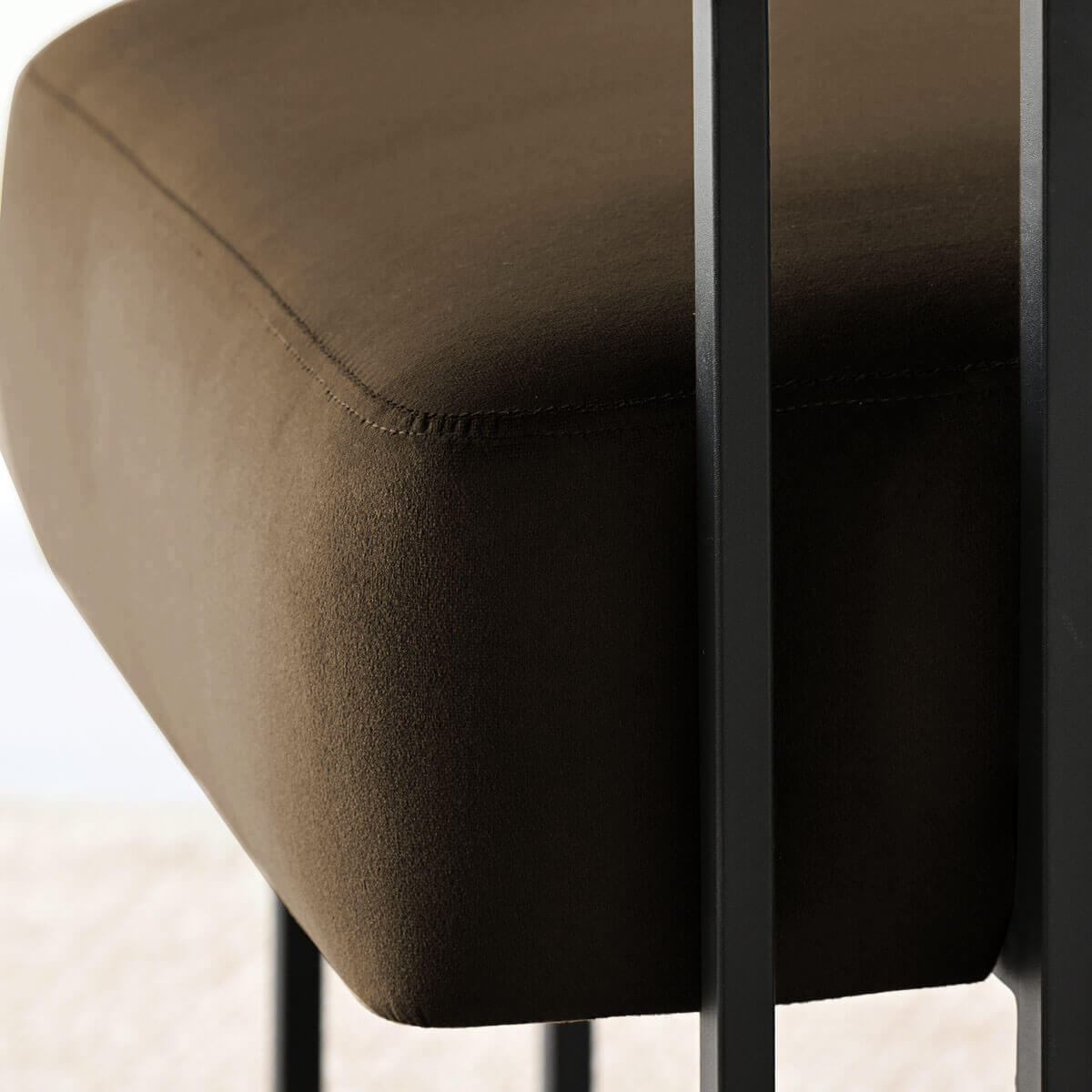 Mia Modern Velvet Accent Chair with Arms (1-Piece)