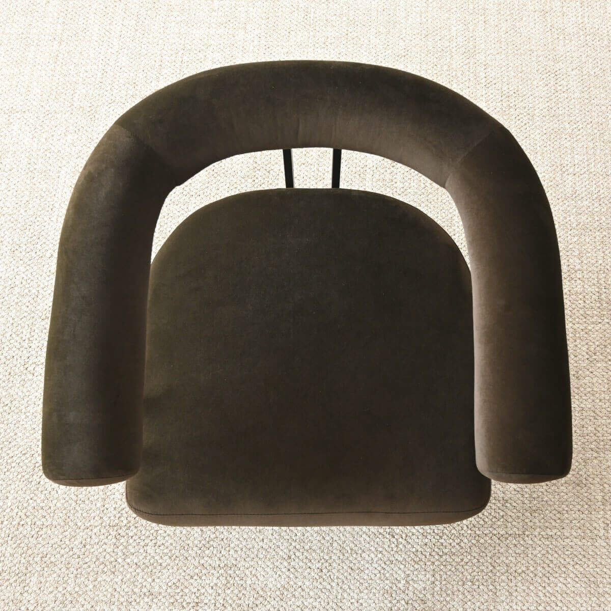 Mia Modern Velvet Accent Chair with Arms (1-Piece)