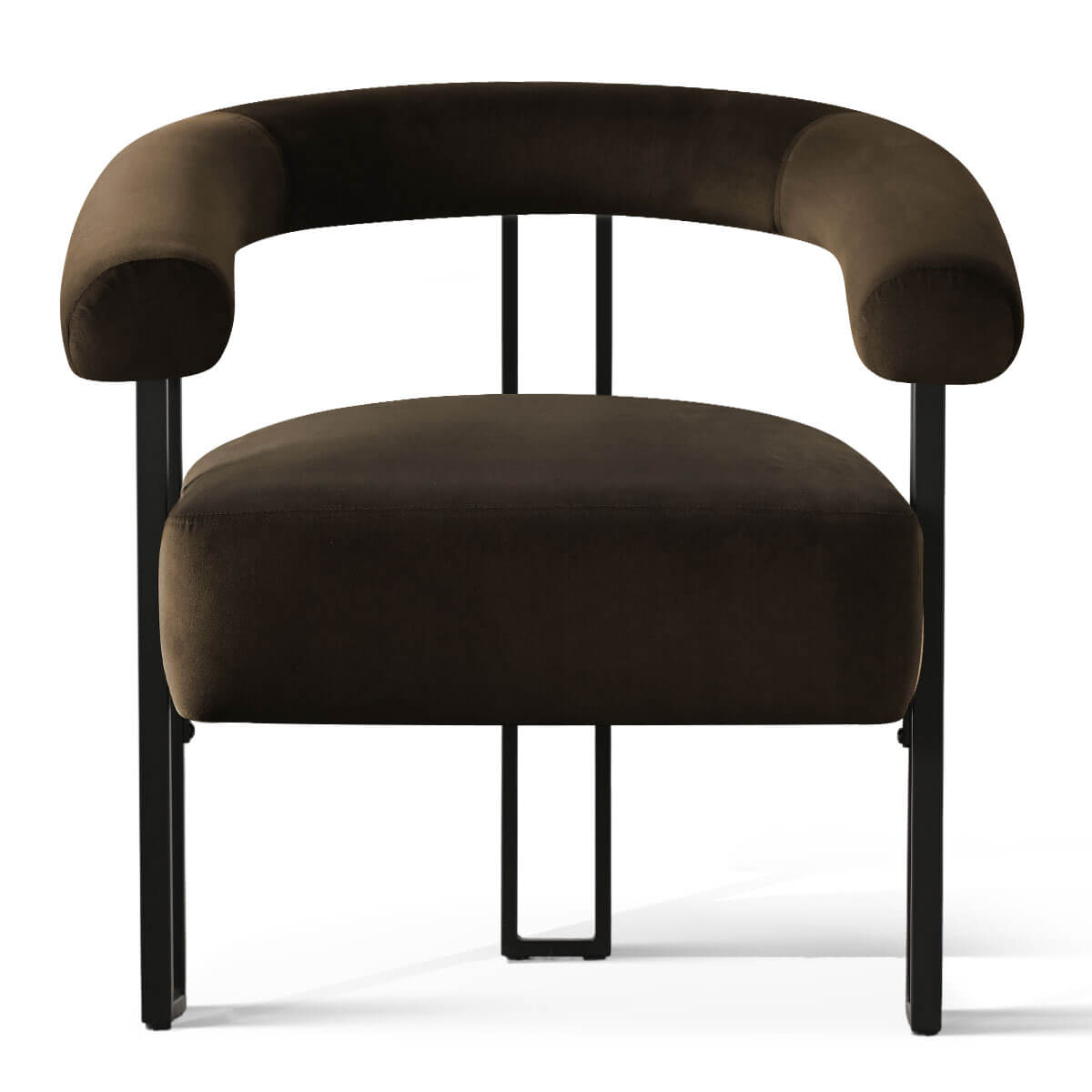 Mia Modern Velvet Accent Chair with Arms (1-Piece)