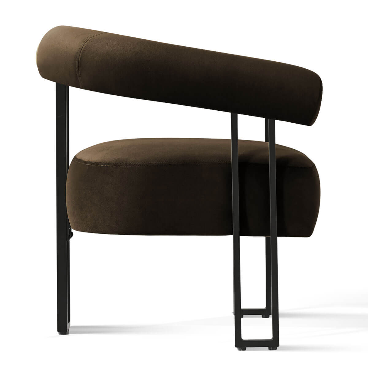Mia Modern Velvet Accent Chair with Arms (1-Piece)